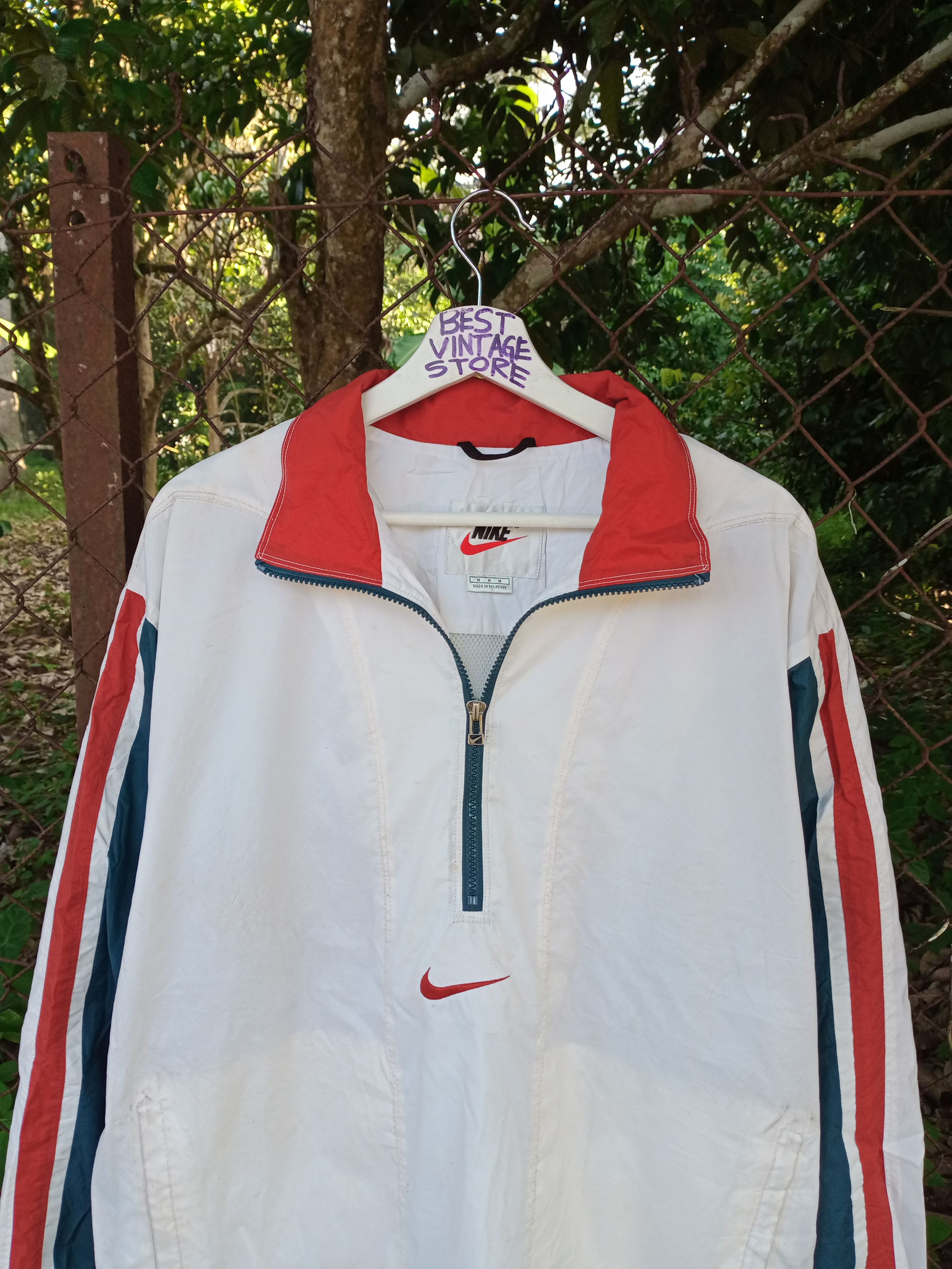 Nike Vintage Nike Jacket Multicolours Small Logo Half zipper Size US L / EU 52-54 / 3 - 3 Thumbnail