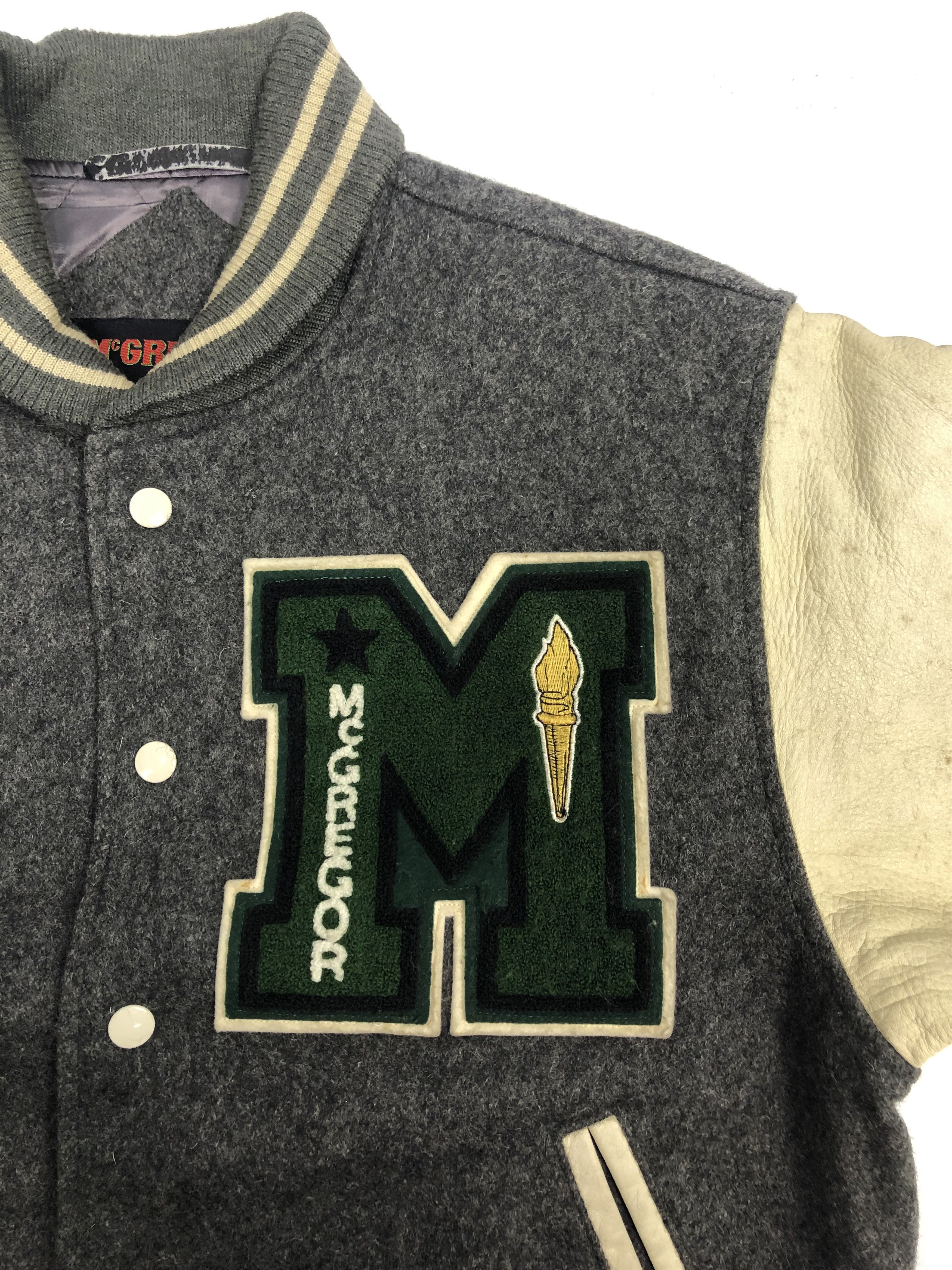 McGregor Vintage 90s McGregor Leather Vintage Varsity Jacket V0109 Size US L / EU 52-54 / 3 - 3 Thumbnail