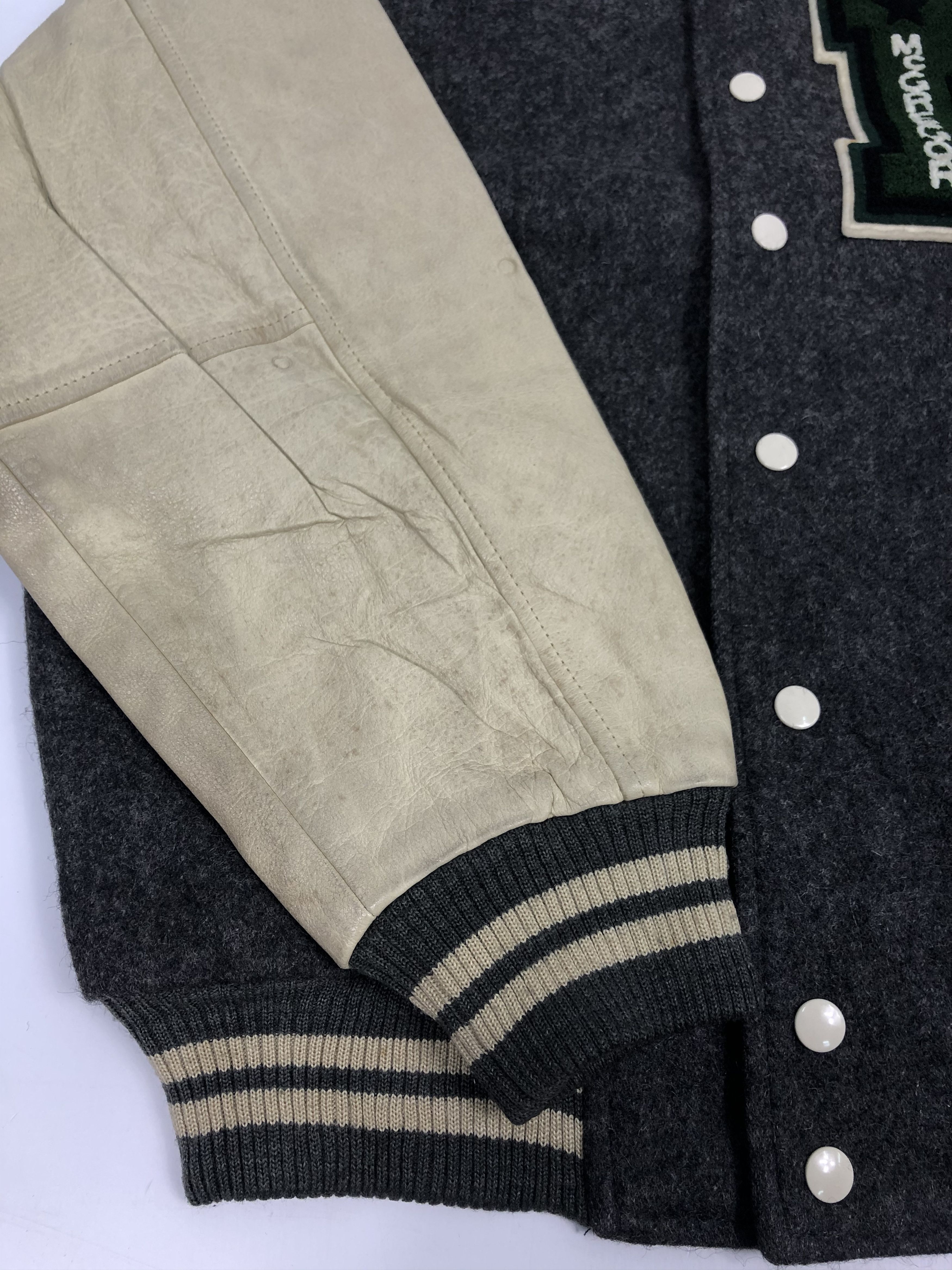 McGregor Vintage 90s McGregor Leather Vintage Varsity Jacket V0109 Size US L / EU 52-54 / 3 - 5 Thumbnail