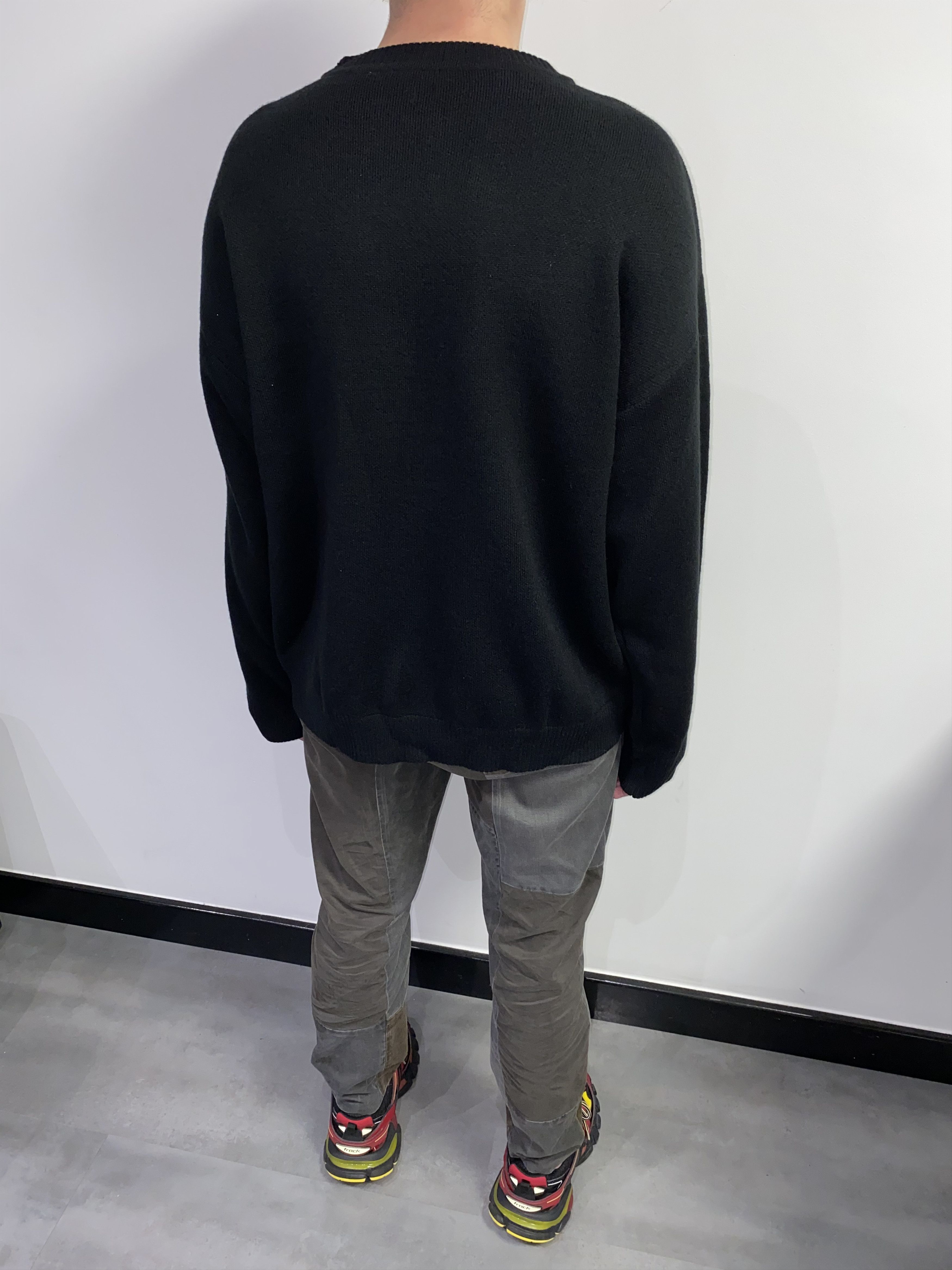 Weekday Weekday "Darkness" Knitted Oversized Wool Sweater Size US M / EU 48-50 / 2 - 2 Thumbnail