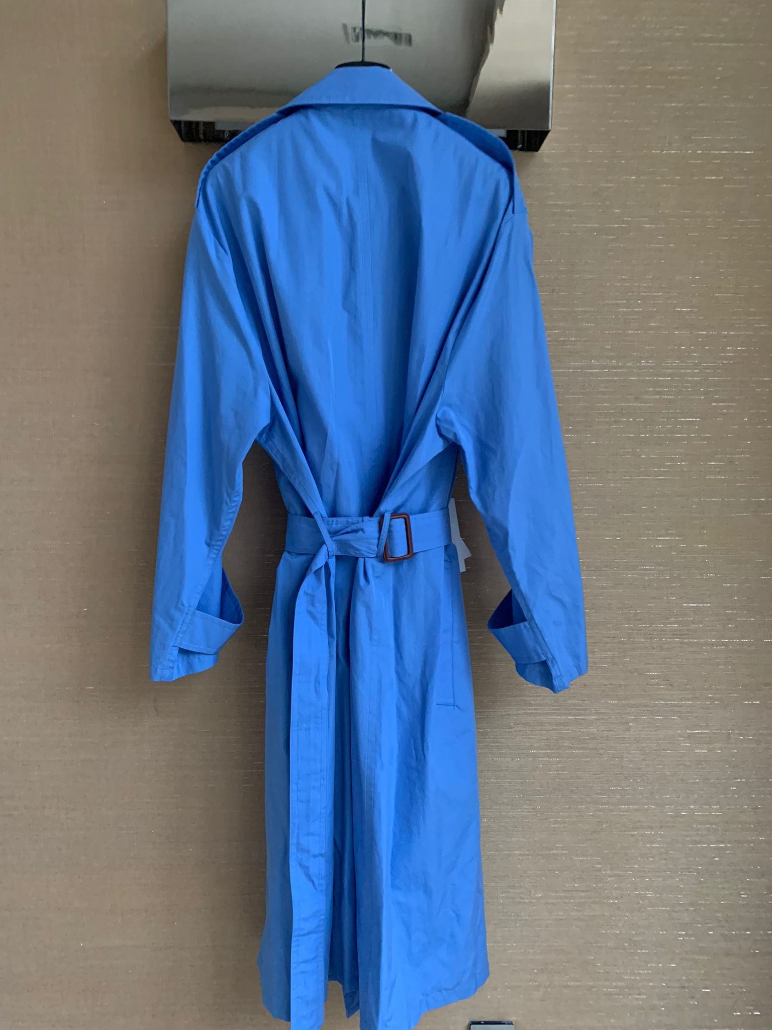Maison Margiela Belted Long Peacoat in Light Blue Size US S / EU 44-46 / 1 - 13 Thumbnail