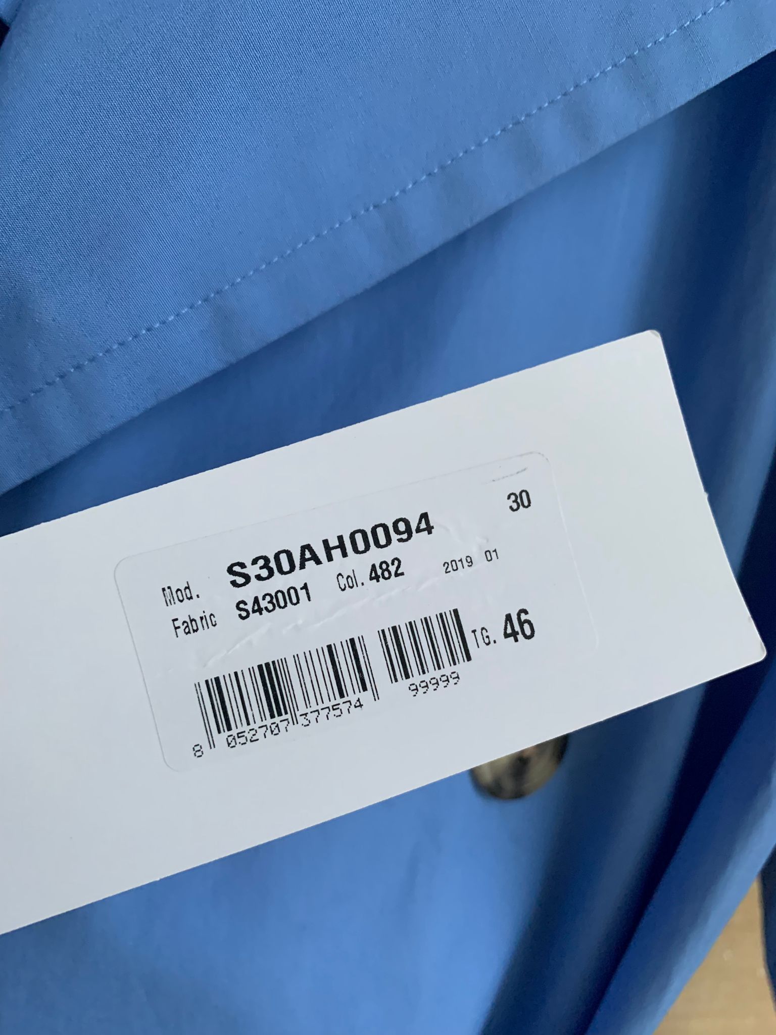 Maison Margiela Belted Long Peacoat in Light Blue Size US S / EU 44-46 / 1 - 11 Thumbnail