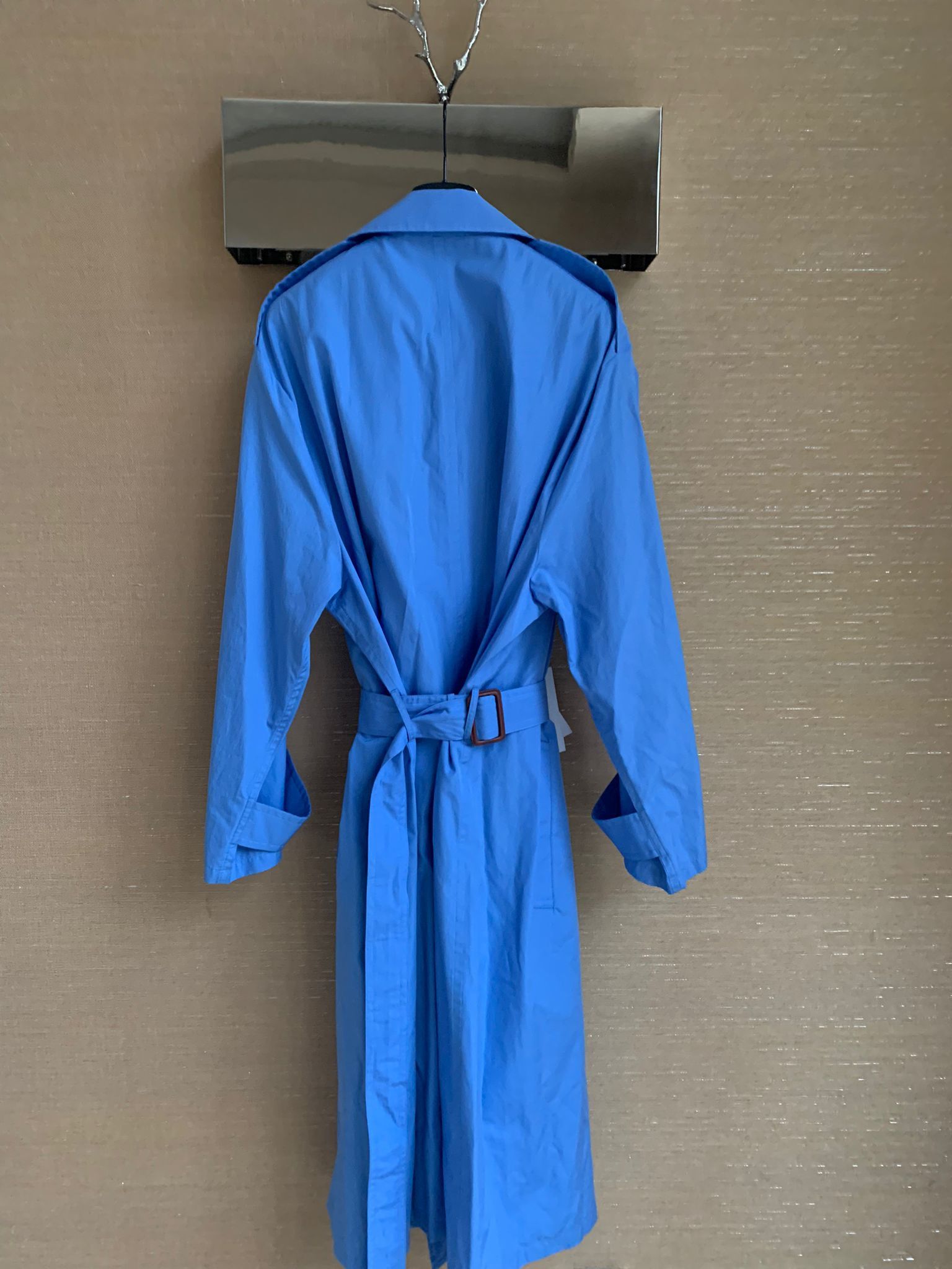 Maison Margiela Belted Long Peacoat in Light Blue Size US S / EU 44-46 / 1 - 14 Thumbnail