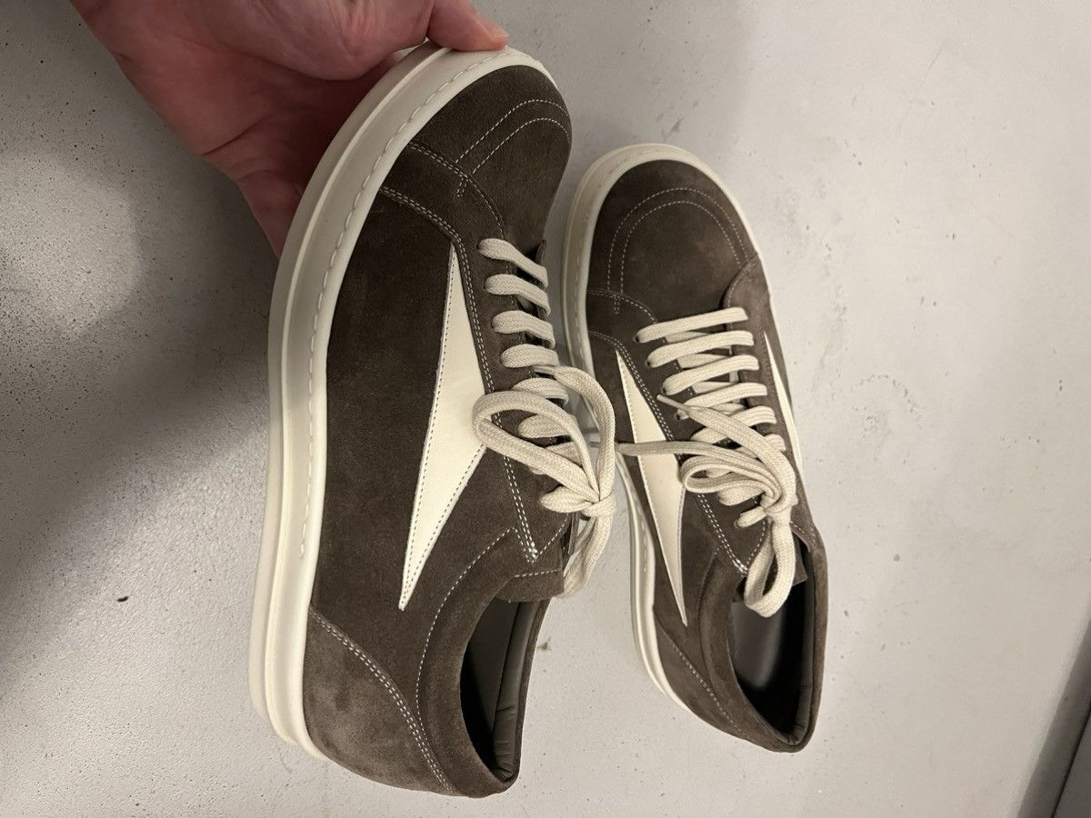 image of Rick Owens Super Ss23 Edfu Vintage Sneaks Vans Dust Suede Shoes in Grey, Women's (Size 10)