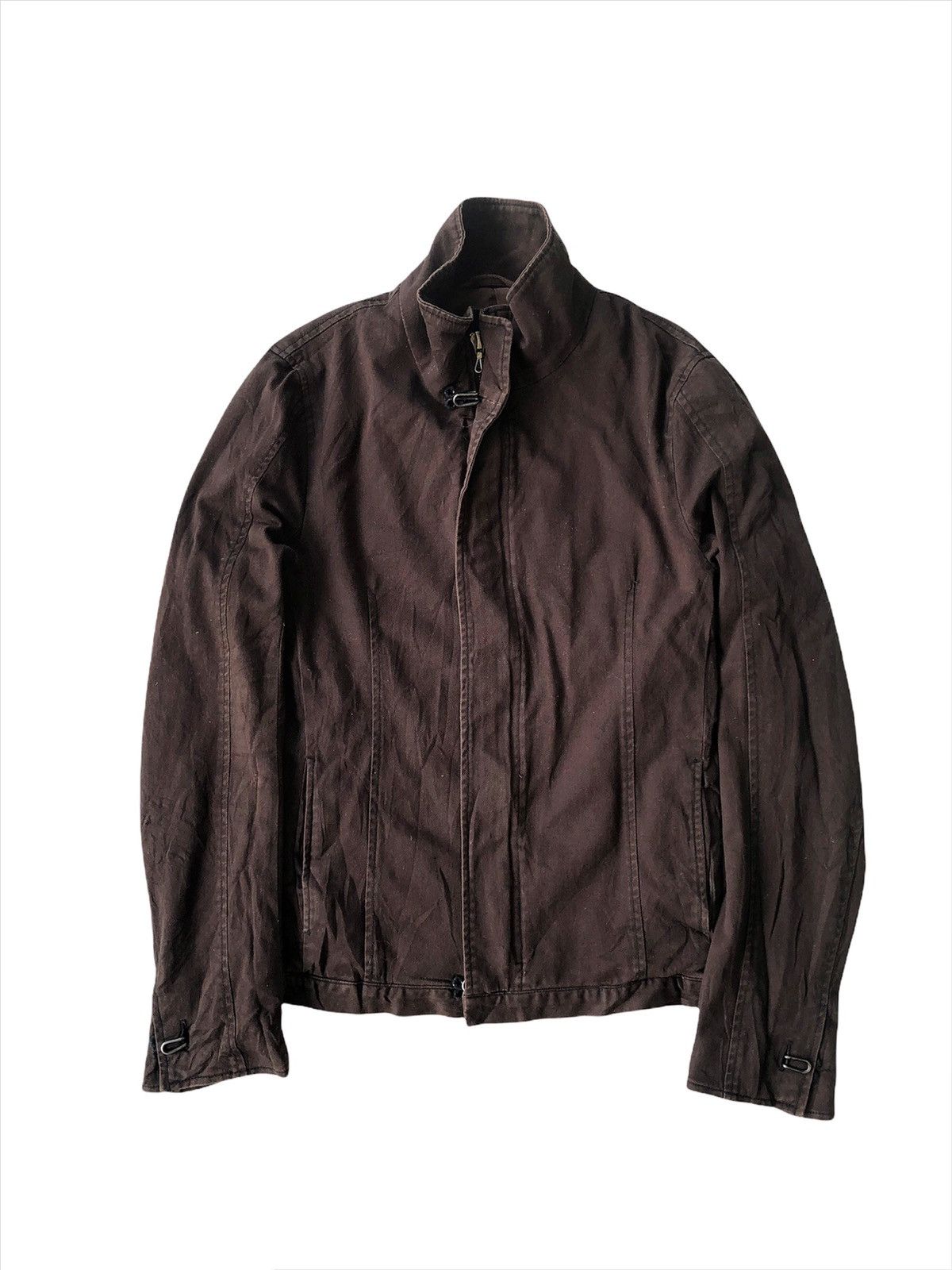 image of Rip Van Winkle Japan Grailrvw Post Punk Apocalypse Biker Jacket in Dark Brown, Men's (Size Small)