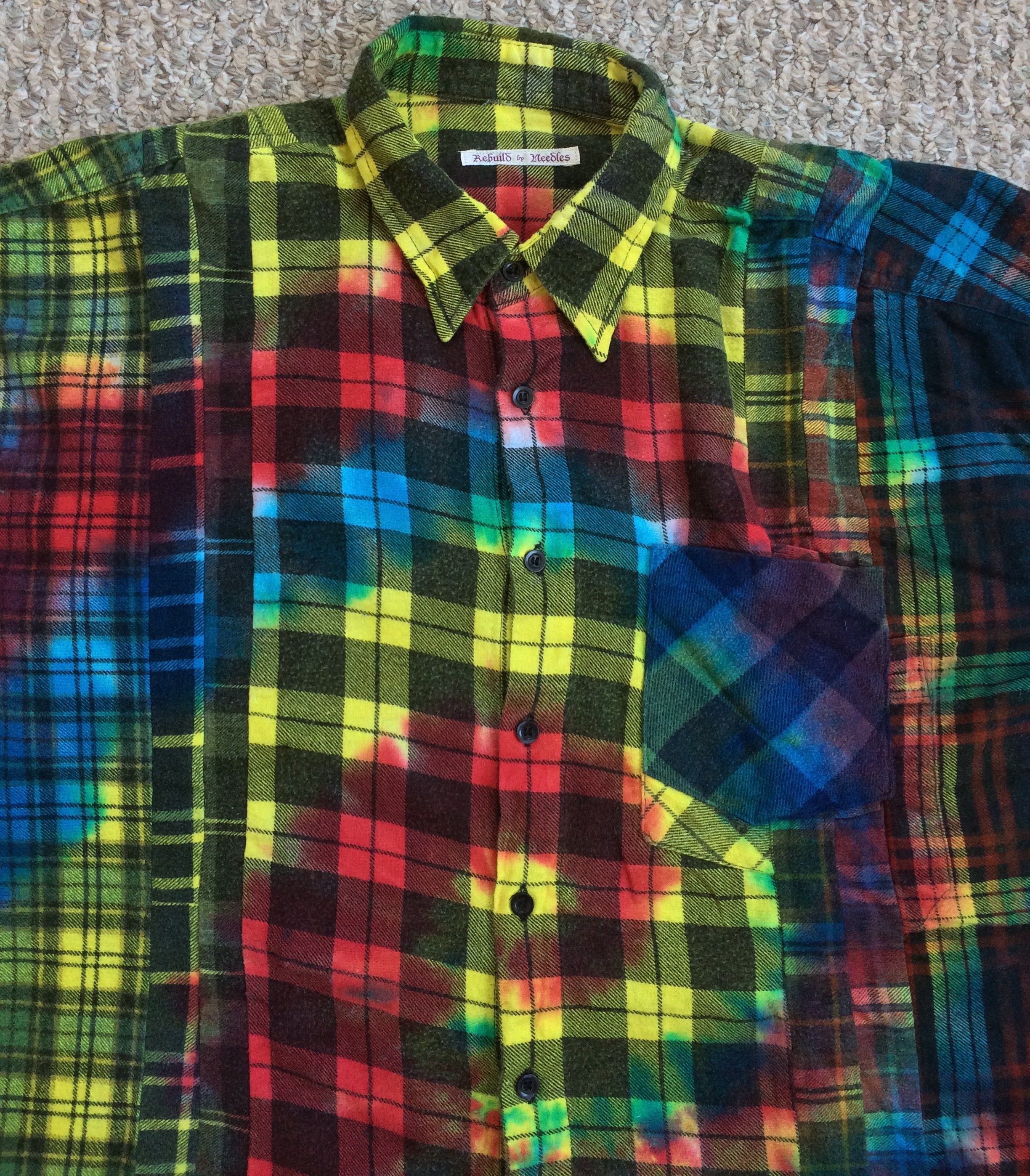 Needles Rebuild by Needles Wide 7 Cut Tie Dye Flannel Size US XL / EU 56 / 4 - 2 Thumbnail