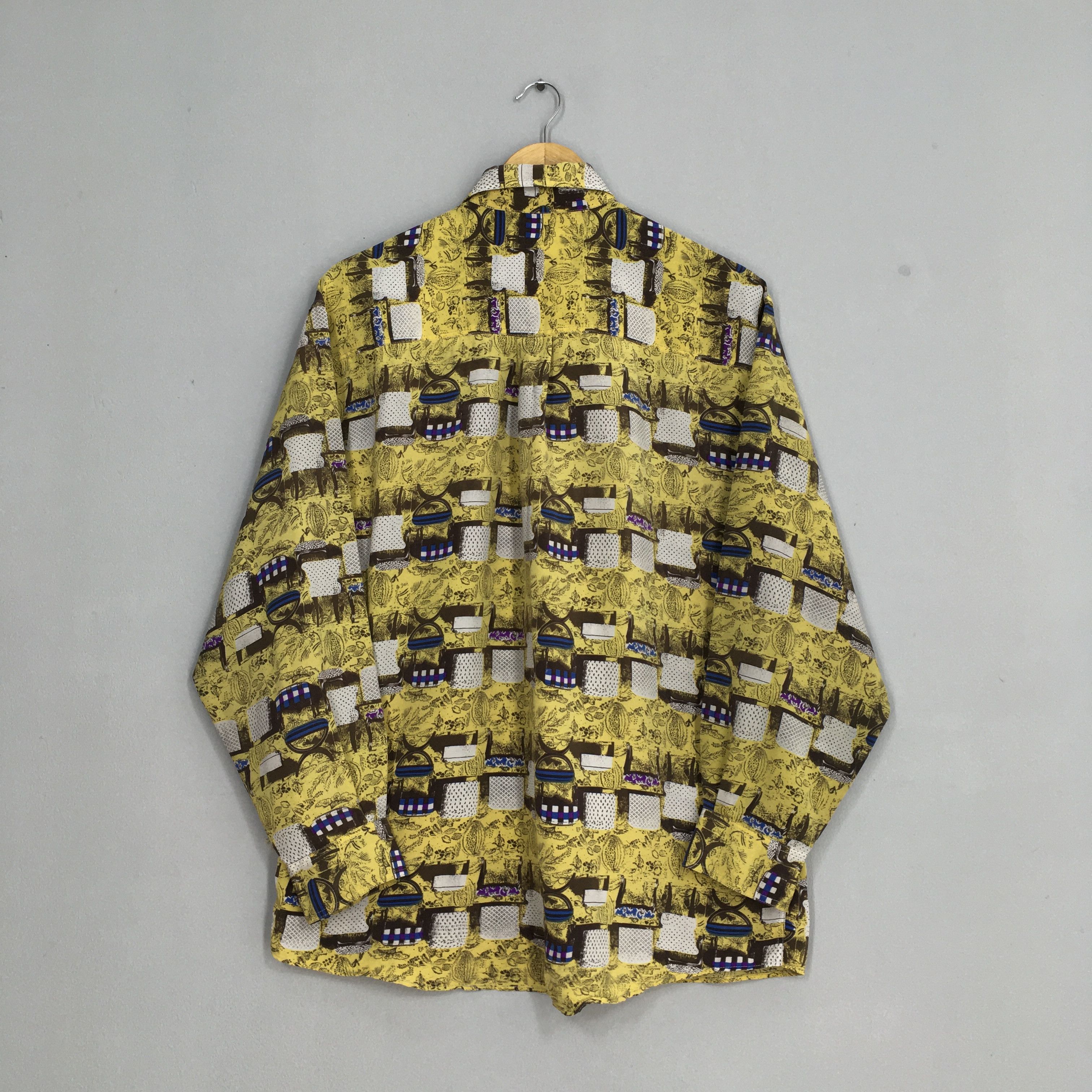 Designer × Vintage Vintage Novelty Baroque Chair Pop Art Silk Shirt Medium Size US M / EU 48-50 / 2 - 8 Thumbnail