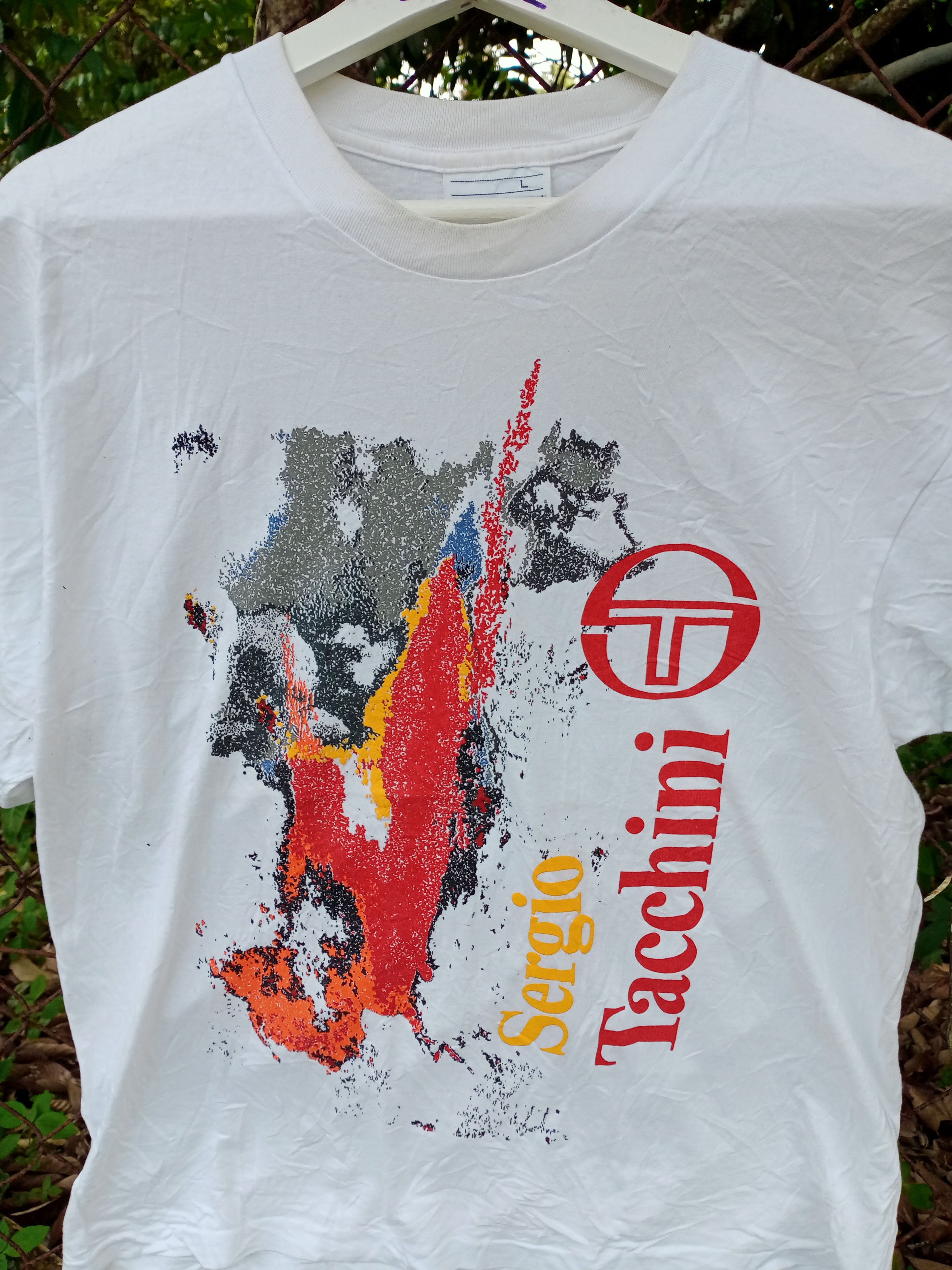 Sergio Tacchini Vintage 90s Sergio Tacchini Big Logo T-Shirt Size US M / EU 48-50 / 2 - 3 Thumbnail