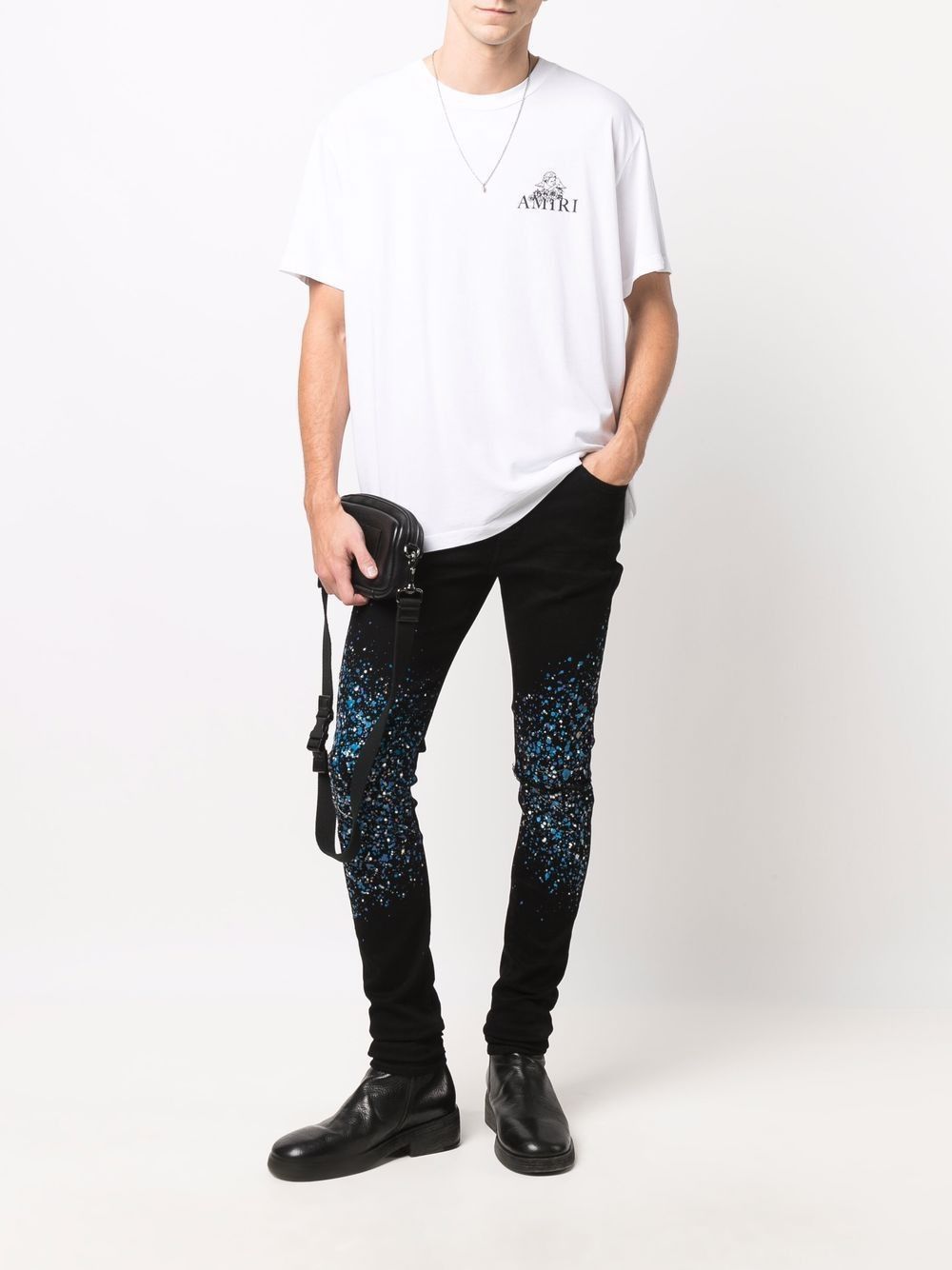 Amiri SWAROVSKI PAINTER COTTON DENIM JEANS Size US 32 / EU 48 - 7 Thumbnail