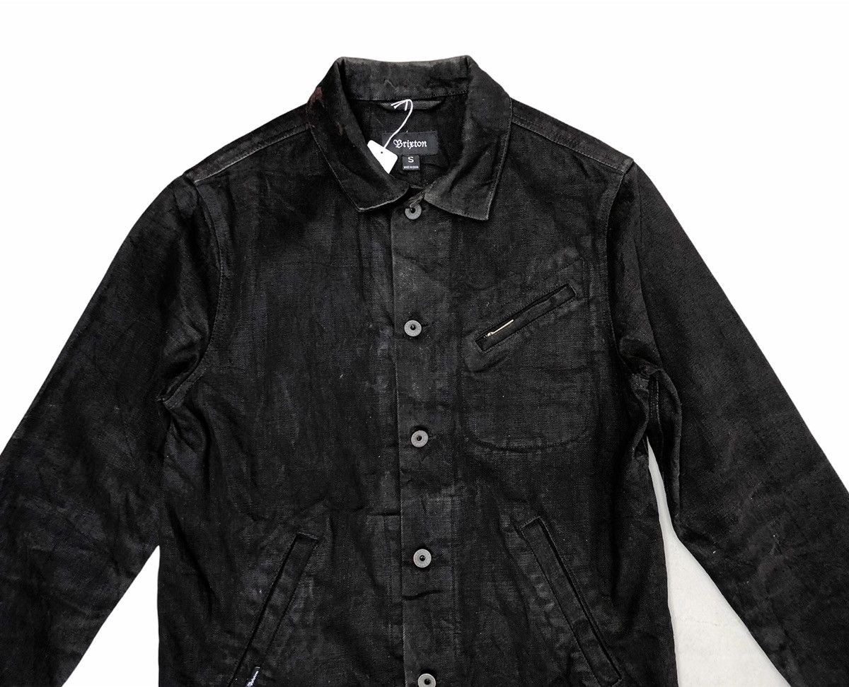 Brixton Brixton Black Coated Bikers Denim Jacket Size US S / EU 44-46 / 1 - 3 Thumbnail