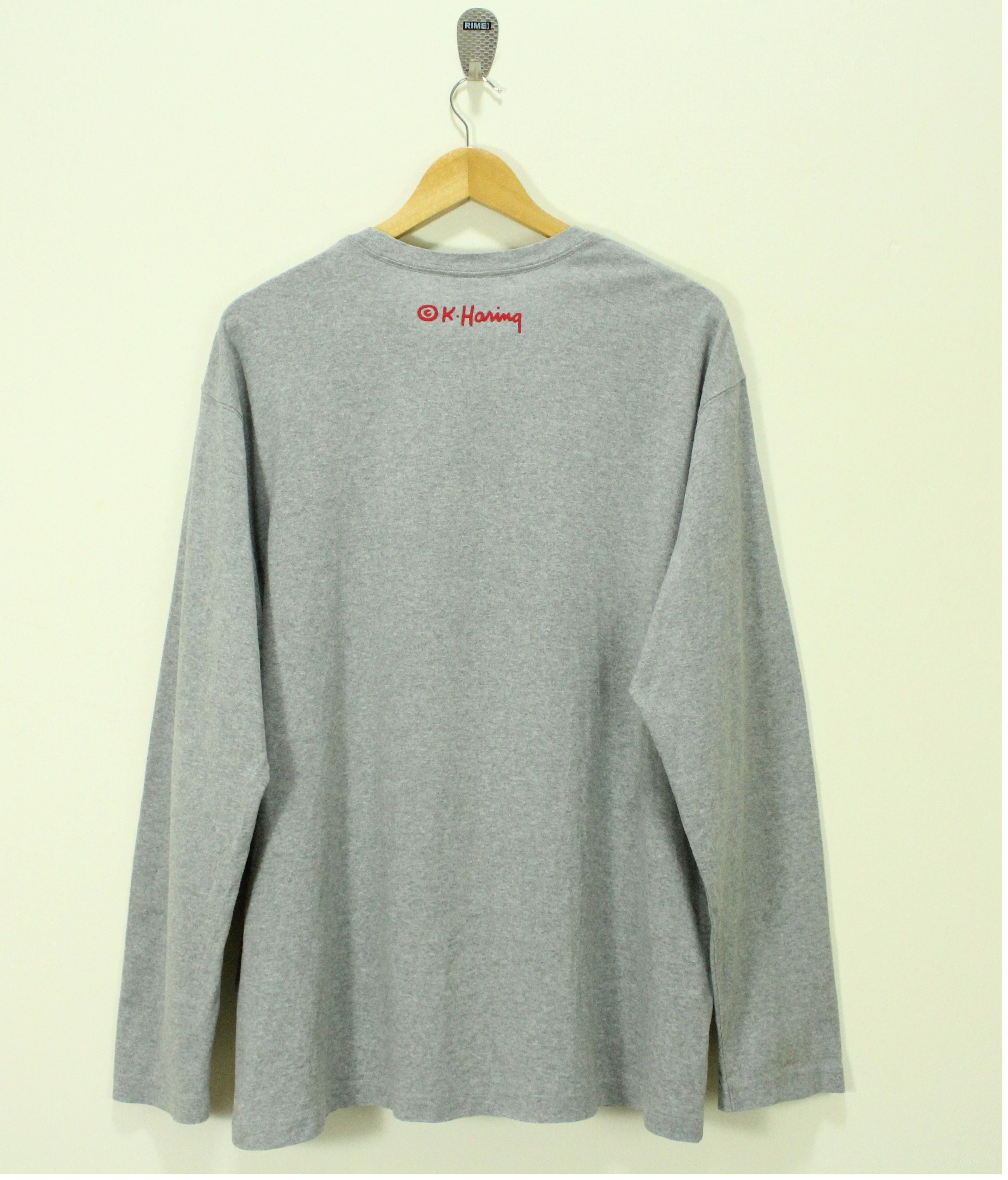 Keith Haring × Uniqlo × Vintage STITCHES LOGO KEITH HARING T Shirt Cross Fingers Size US XL / EU 56 / 4 - 3 Thumbnail