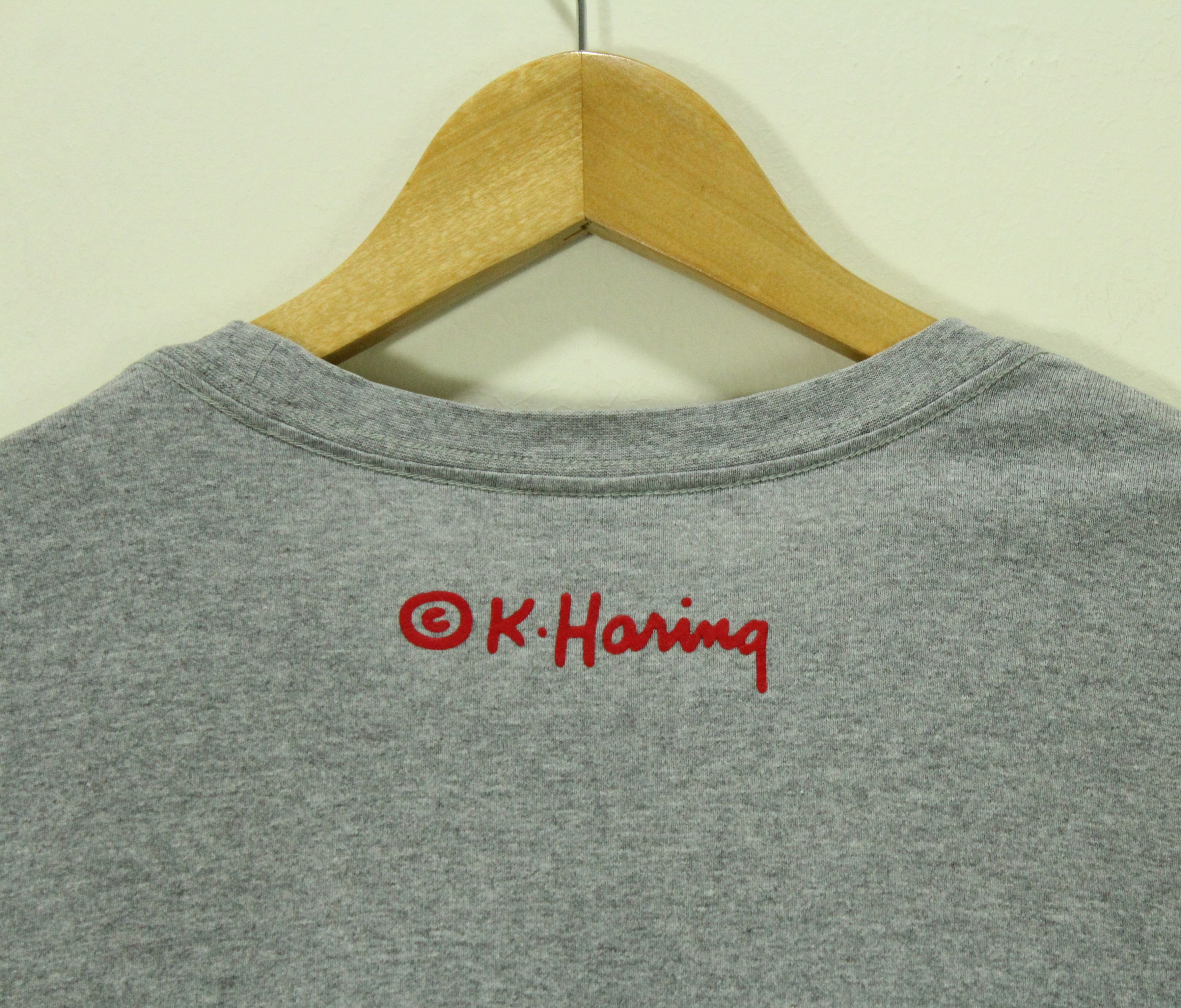 Keith Haring × Uniqlo × Vintage STITCHES LOGO KEITH HARING T Shirt Cross Fingers Size US XL / EU 56 / 4 - 4 Thumbnail
