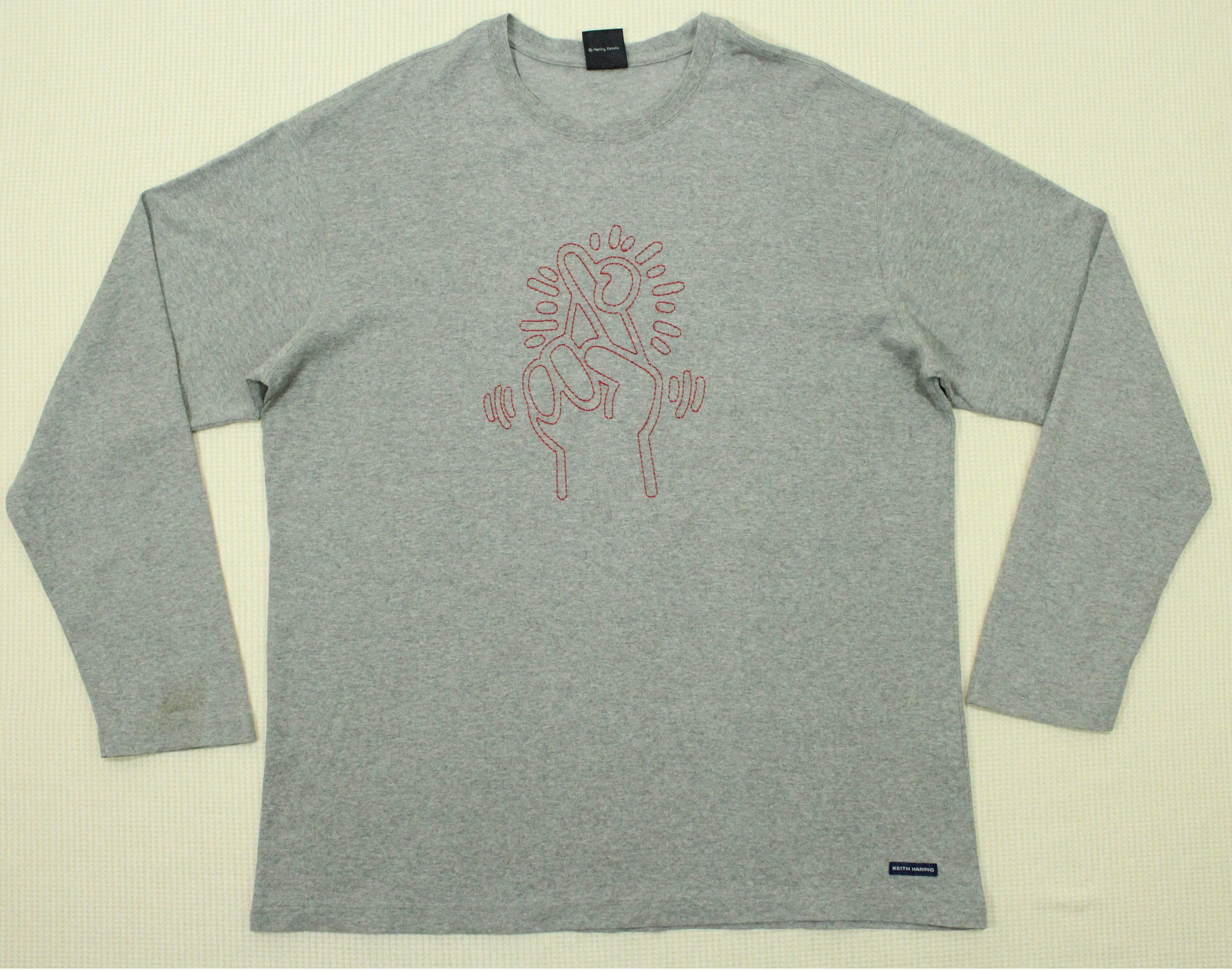 Keith Haring × Uniqlo × Vintage STITCHES LOGO KEITH HARING T Shirt Cross Fingers Size US XL / EU 56 / 4 - 5 Thumbnail