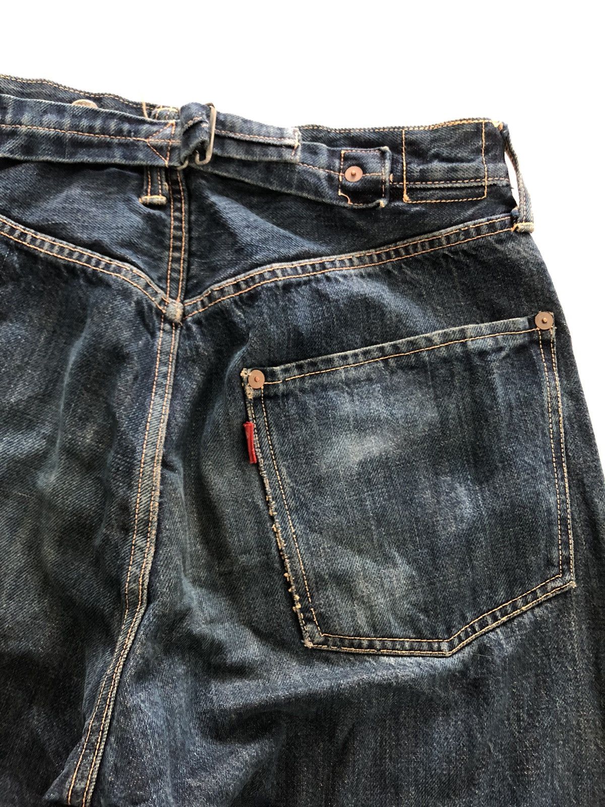 Full Count & Co. Japanese Selvedge Inspired Kapital Design Distressed Denim Size US 30 / EU 46 - 9 Thumbnail