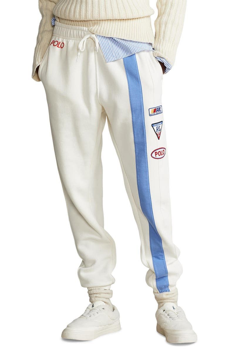 image of Polo Ralph Laurent Racing Polo Patch Jogger Sweatpants Mediu, Men's (Size 36)