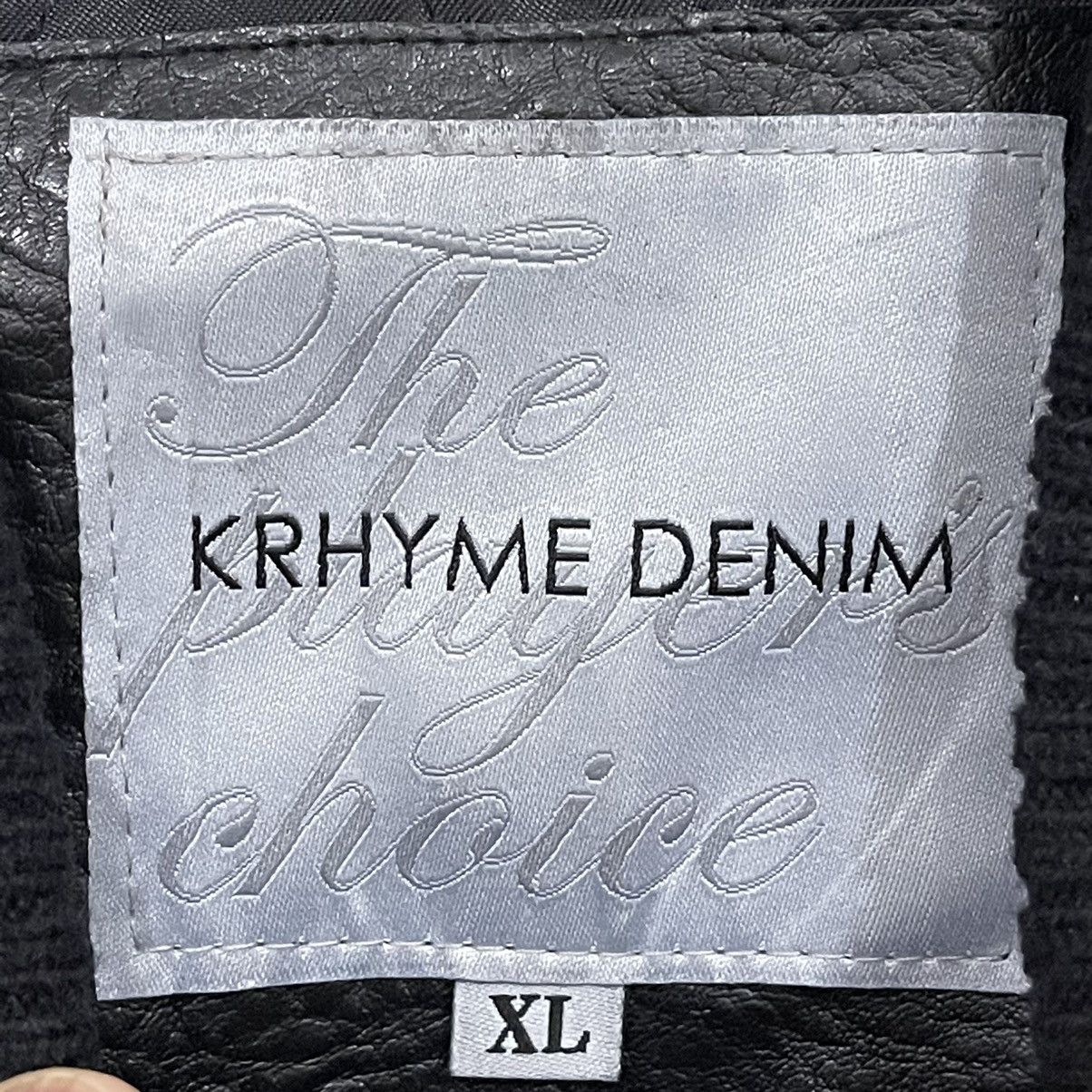 Japanese Brand Rare KRHYME DENIM Wool/Leather Varsity Jacket Size US XL / EU 56 / 4 - 15 Thumbnail