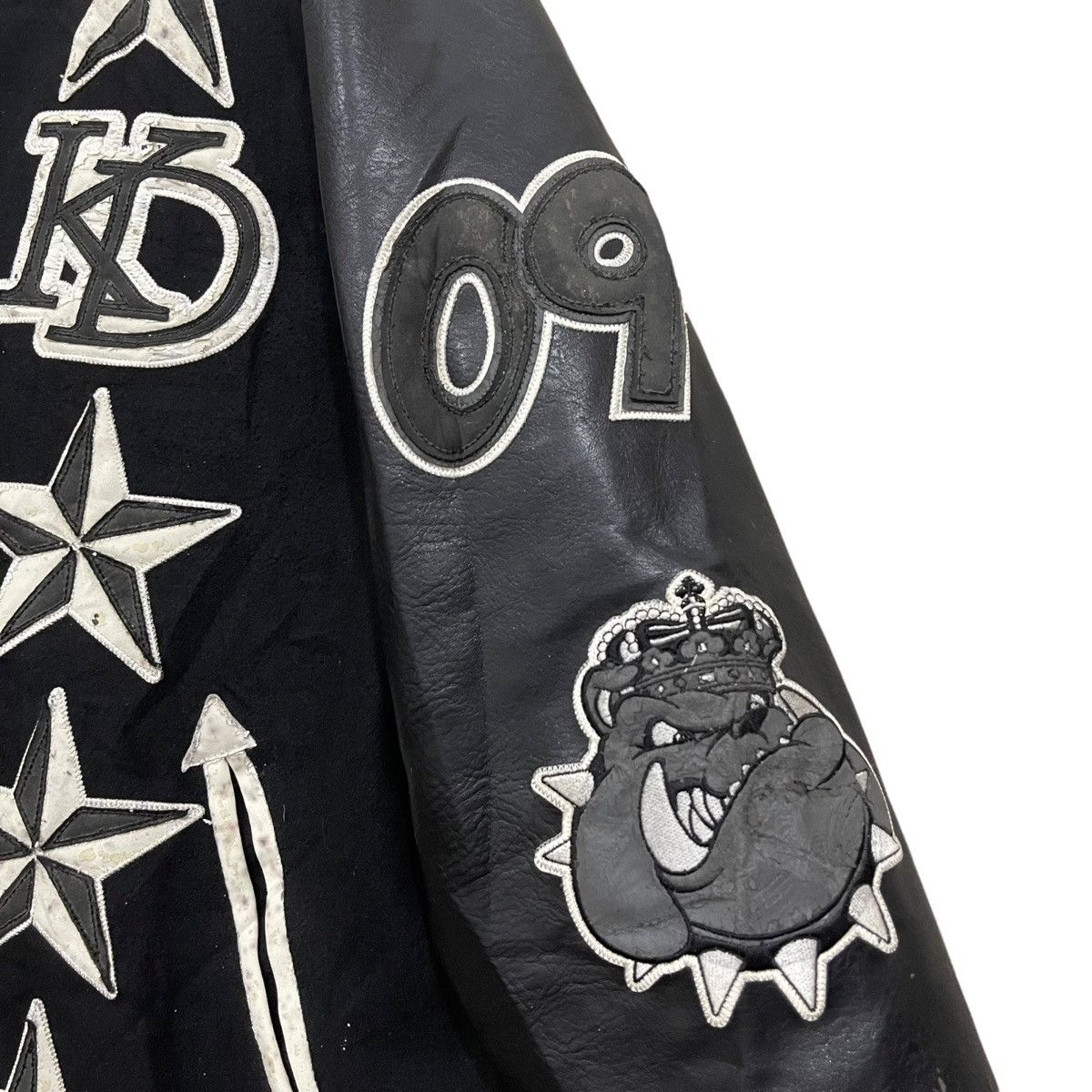 Japanese Brand Rare KRHYME DENIM Wool/Leather Varsity Jacket Size US XL / EU 56 / 4 - 11 Thumbnail