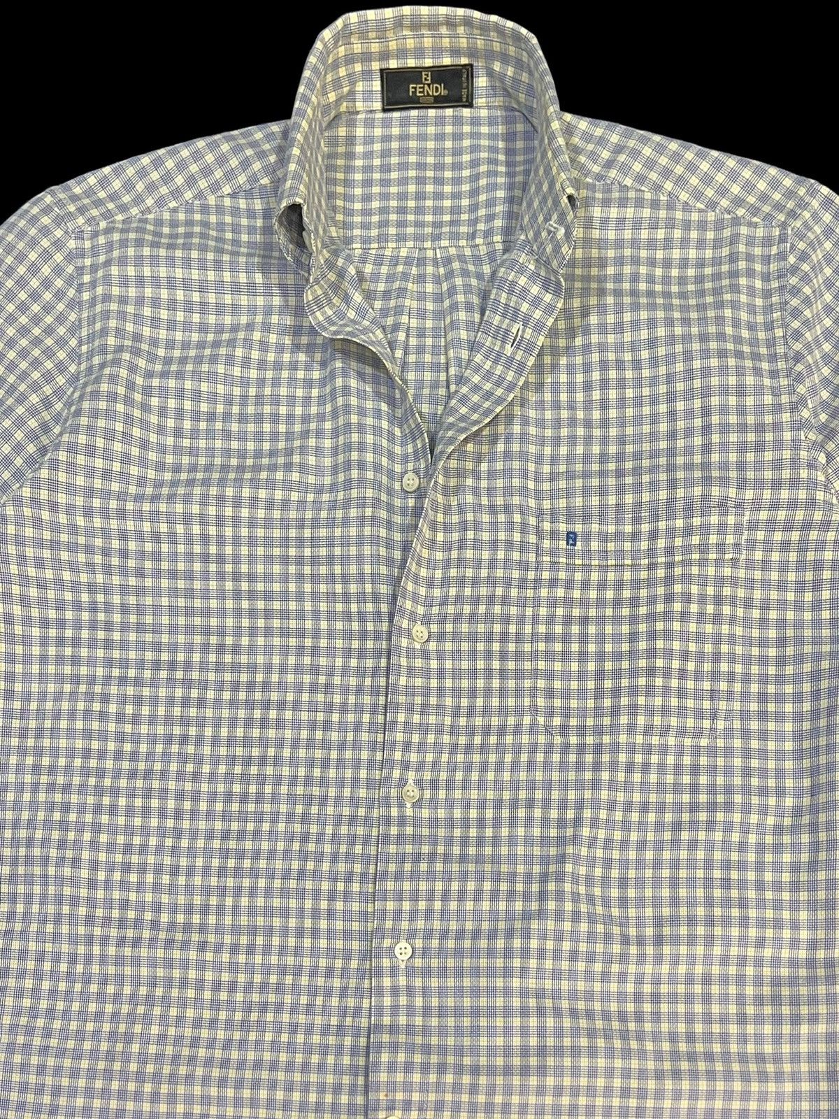 Fendi 🔥NEED GONE🔥VTG FENDI BUTTON UP SPELLOUT SINGLE POCKET Size US M / EU 48-50 / 2 - 6 Thumbnail