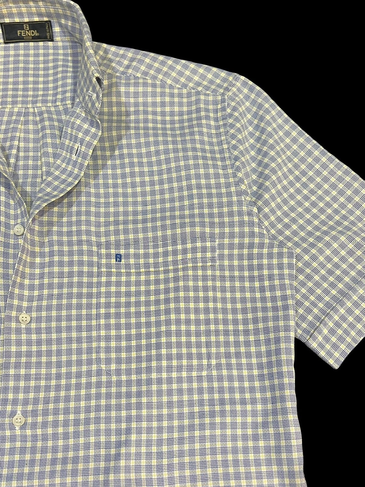 Fendi 🔥NEED GONE🔥VTG FENDI BUTTON UP SPELLOUT SINGLE POCKET Size US M / EU 48-50 / 2 - 7 Thumbnail