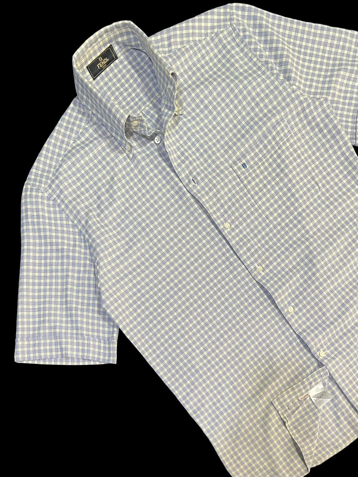 Fendi 🔥NEED GONE🔥VTG FENDI BUTTON UP SPELLOUT SINGLE POCKET Size US M / EU 48-50 / 2 - 10 Thumbnail