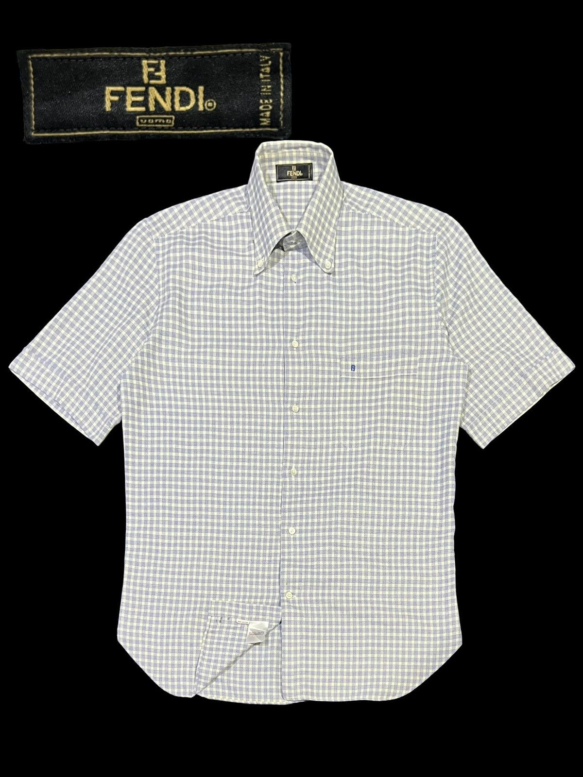 Fendi 🔥NEED GONE🔥VTG FENDI BUTTON UP SPELLOUT SINGLE POCKET Size US M / EU 48-50 / 2 - 1 Thumbnail