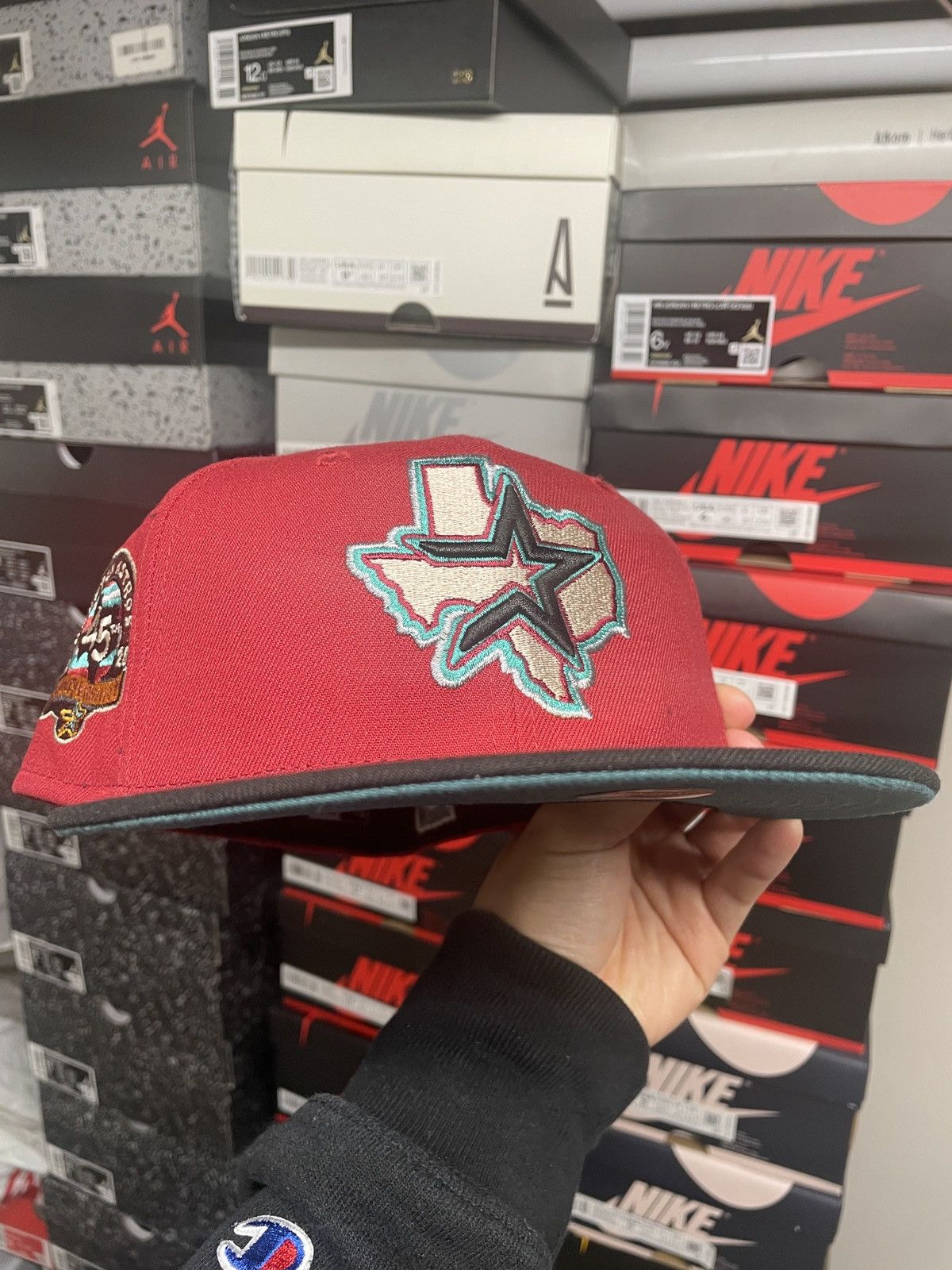 MLB × New Era 7 1/8 Red Black Green Houston Astros 45th Anniversary Teal Size ONE SIZE - 7 Thumbnail