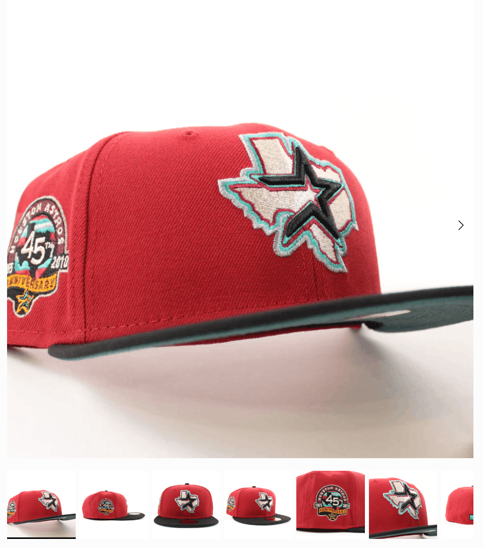 MLB × New Era 7 1/8 Red Black Green Houston Astros 45th Anniversary Teal Size ONE SIZE - 13 Thumbnail