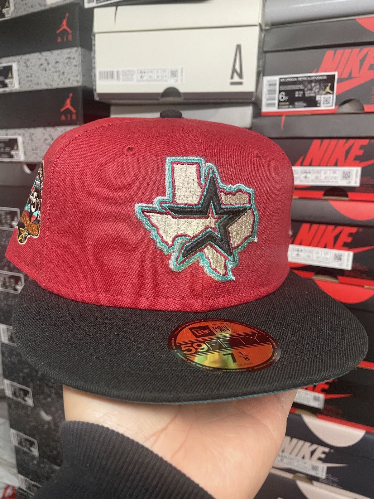 MLB × New Era 7 1/8 Red Black Green Houston Astros 45th Anniversary Teal Size ONE SIZE - 1 Thumbnail