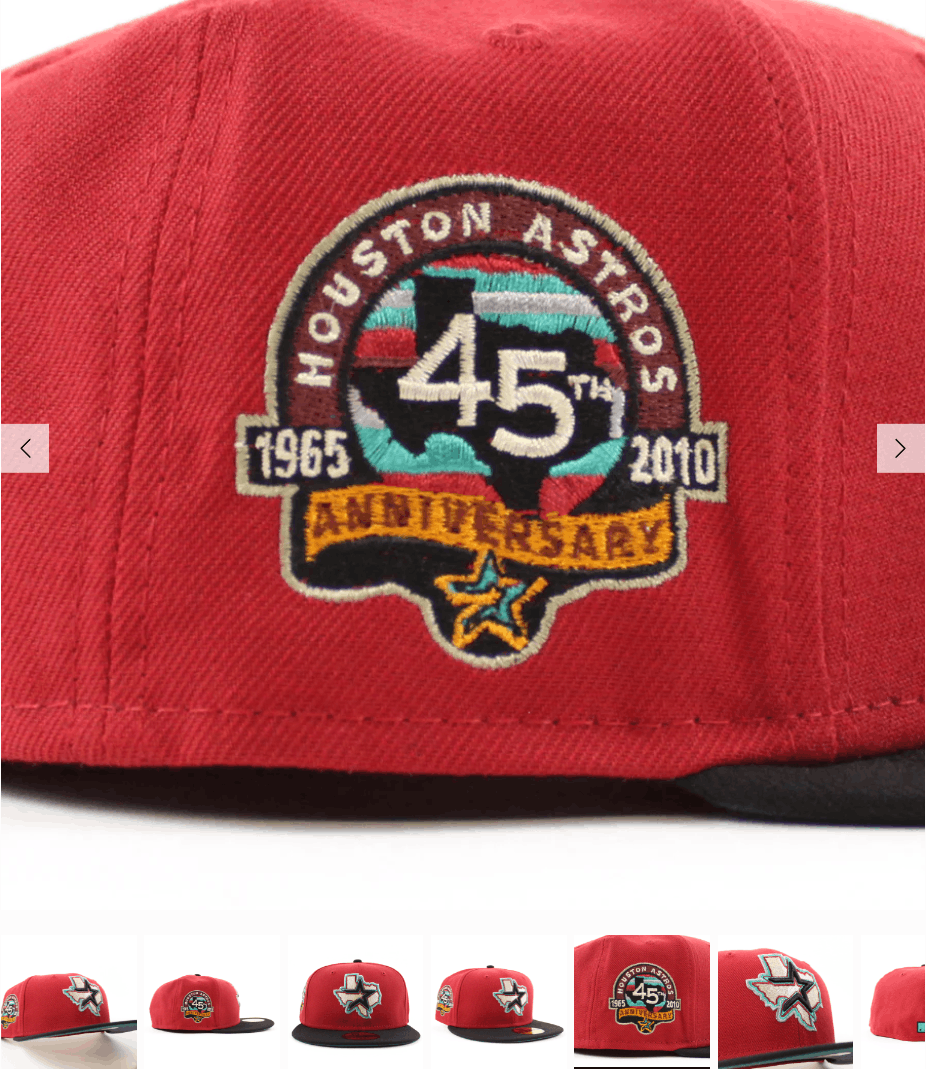 MLB × New Era 7 1/8 Red Black Green Houston Astros 45th Anniversary Teal Size ONE SIZE - 11 Thumbnail