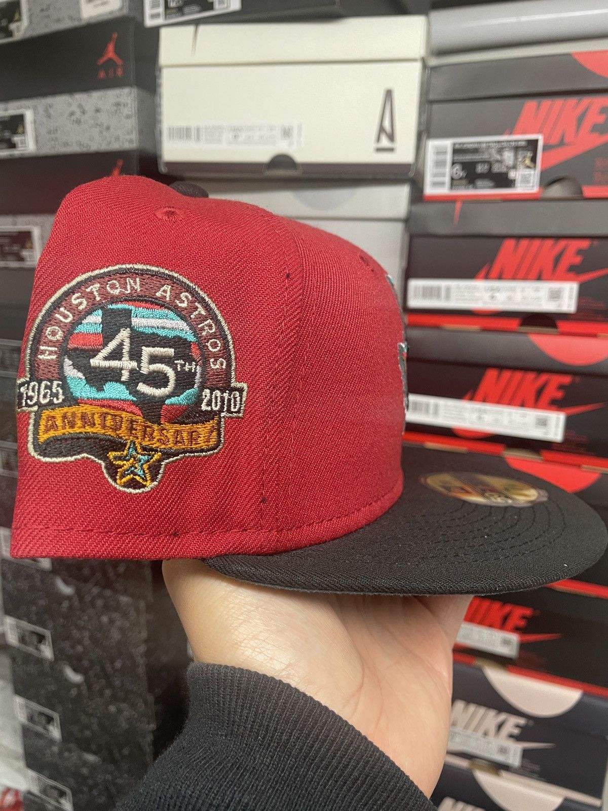 MLB × New Era 7 1/8 Red Black Green Houston Astros 45th Anniversary Teal Size ONE SIZE - 3 Thumbnail