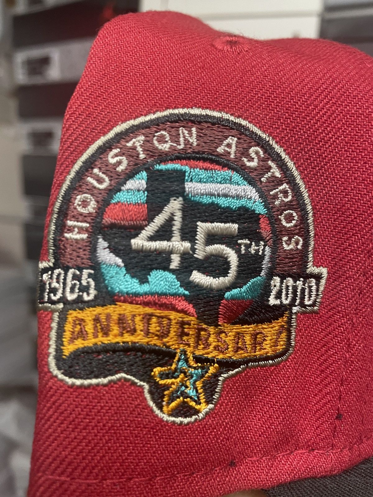 MLB × New Era 7 1/8 Red Black Green Houston Astros 45th Anniversary Teal Size ONE SIZE - 4 Thumbnail