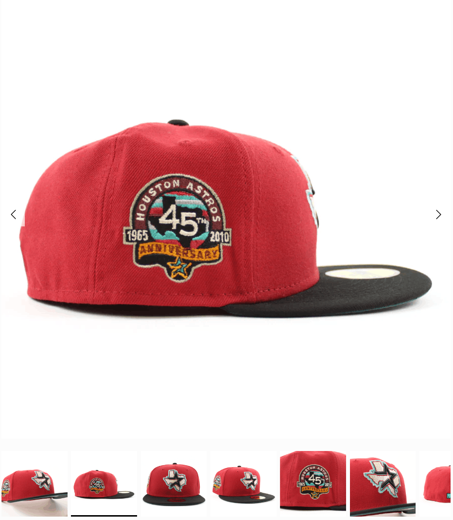 MLB × New Era 7 1/8 Red Black Green Houston Astros 45th Anniversary Teal Size ONE SIZE - 10 Thumbnail