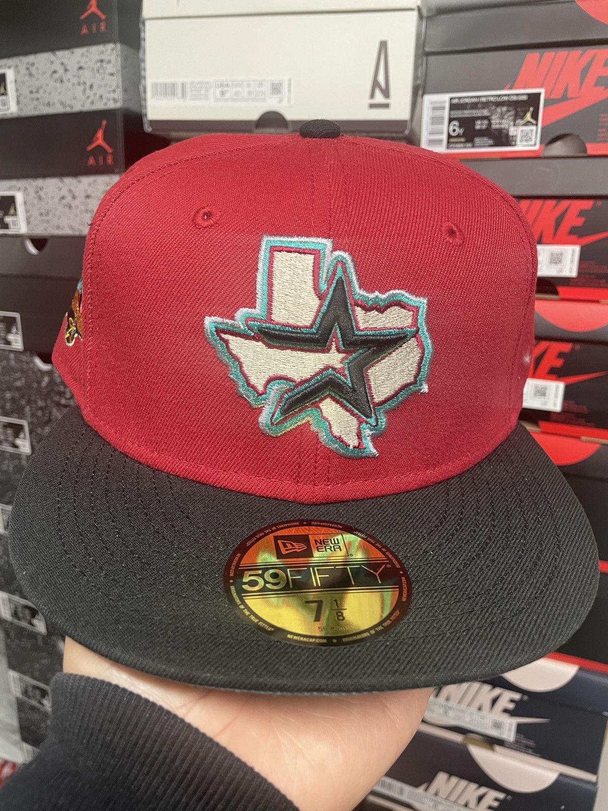 MLB × New Era 7 1/8 Red Black Green Houston Astros 45th Anniversary Teal Size ONE SIZE - 2 Thumbnail