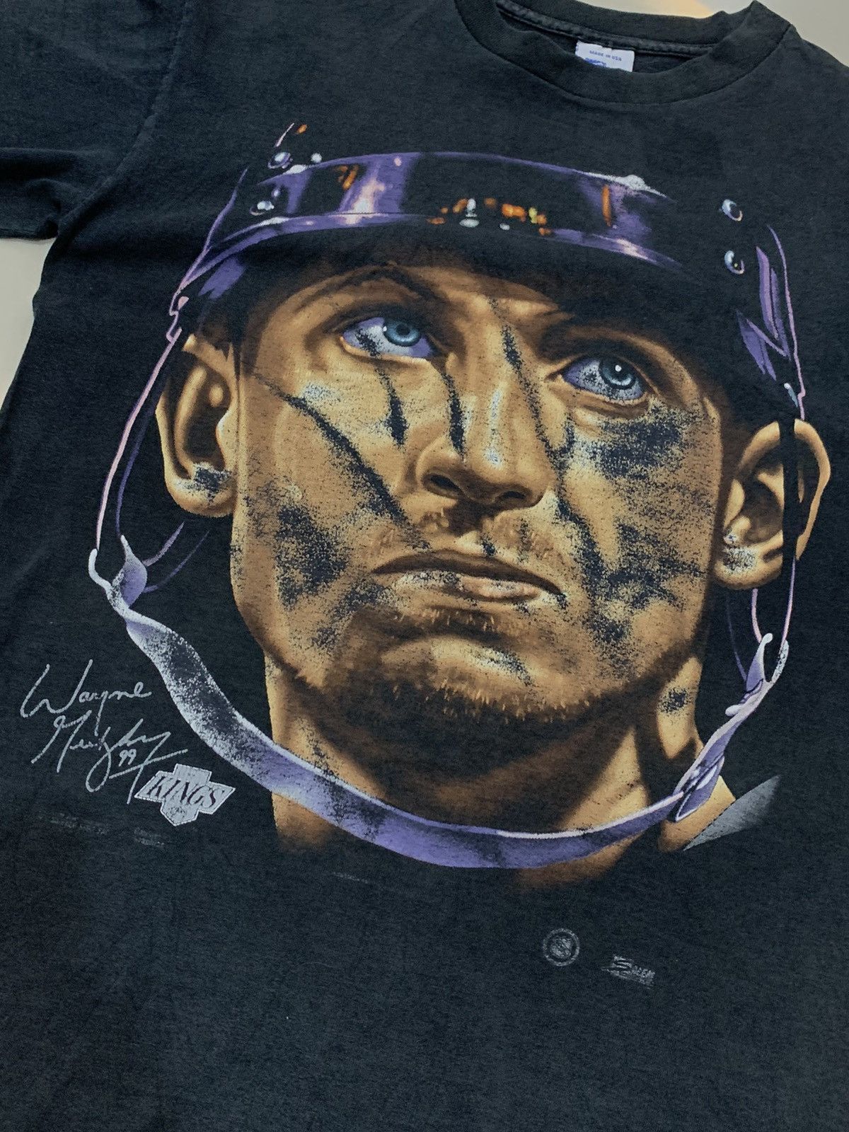 NHL × Salem Sportswear × Vintage VINTAGE 1999 WAYNE GRETZKY L.A KINGS NHL SHIRT Size US M / EU 48-50 / 2 - 5 Thumbnail