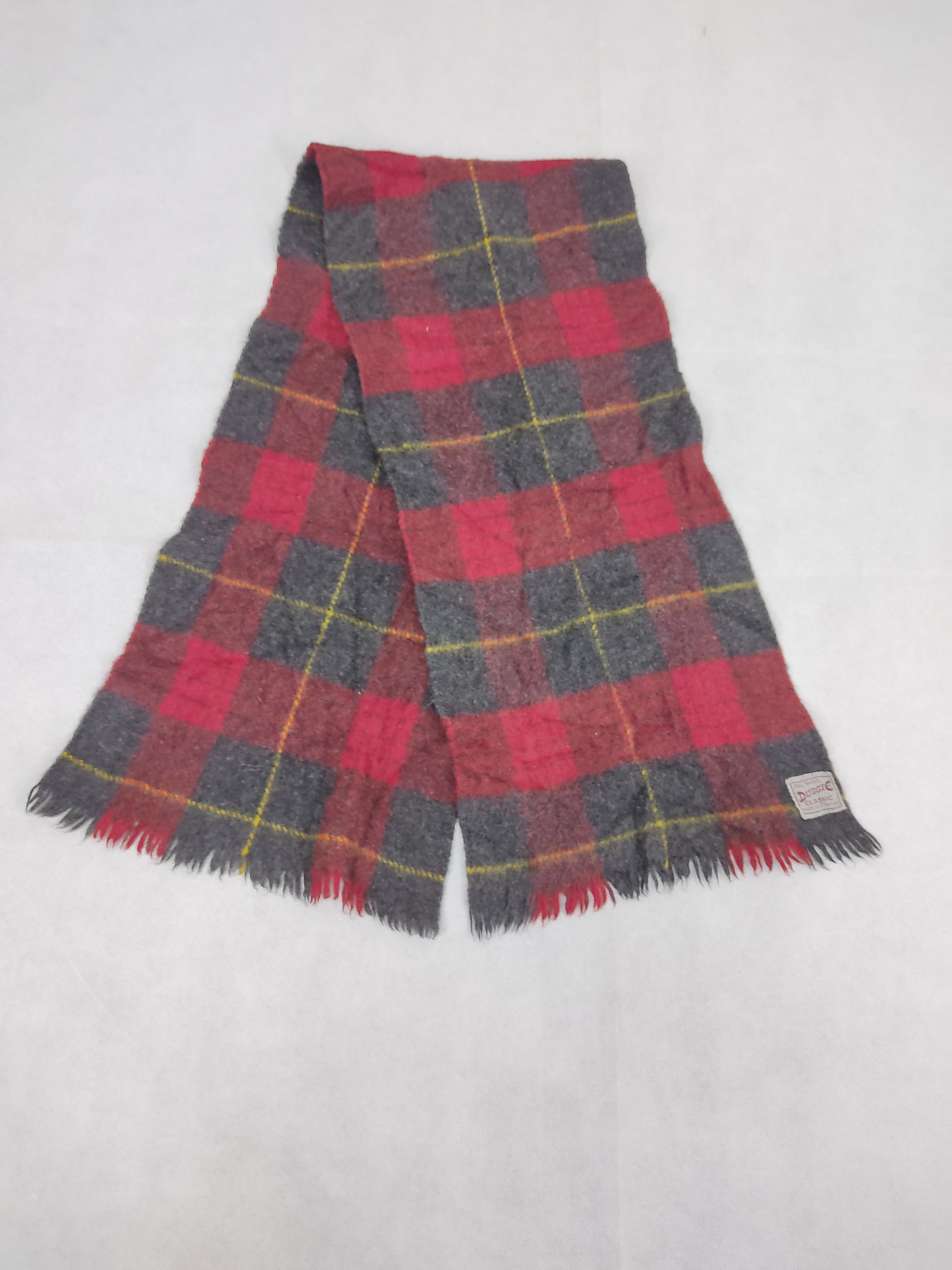 Designer Vintage Dugie Classic All Wool Plaid Checked Tartan Classic Size ONE SIZE - 3 Thumbnail