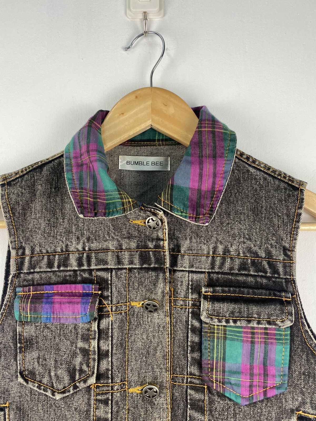 Japanese Brand Japanese brand denim vest jacket faded wash patchwork Size US XS / EU 42 / 0 - 3 Thumbnail