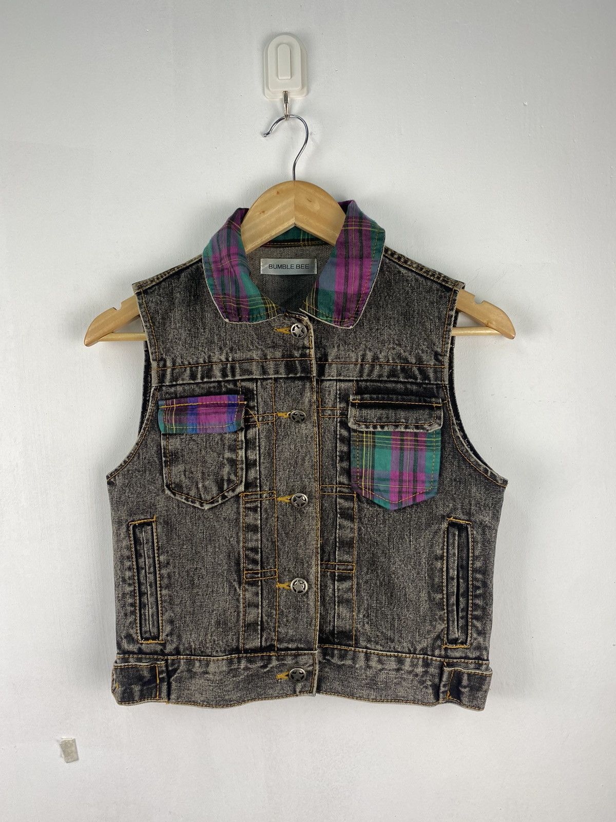 Japanese Brand Japanese brand denim vest jacket faded wash patchwork Size US XS / EU 42 / 0 - 1 Thumbnail