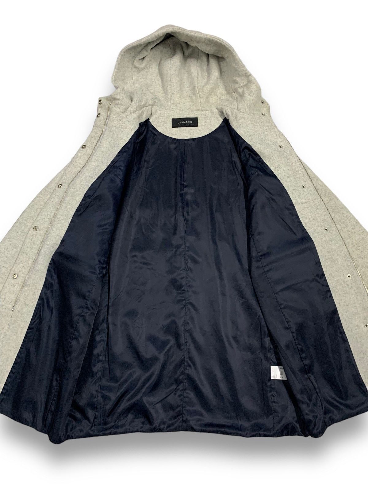 Japanese Brand Japanese Brand Jeanasis Wool Long Coat Hooded in Grey Size L / US 10 / IT 46 - 3 Thumbnail