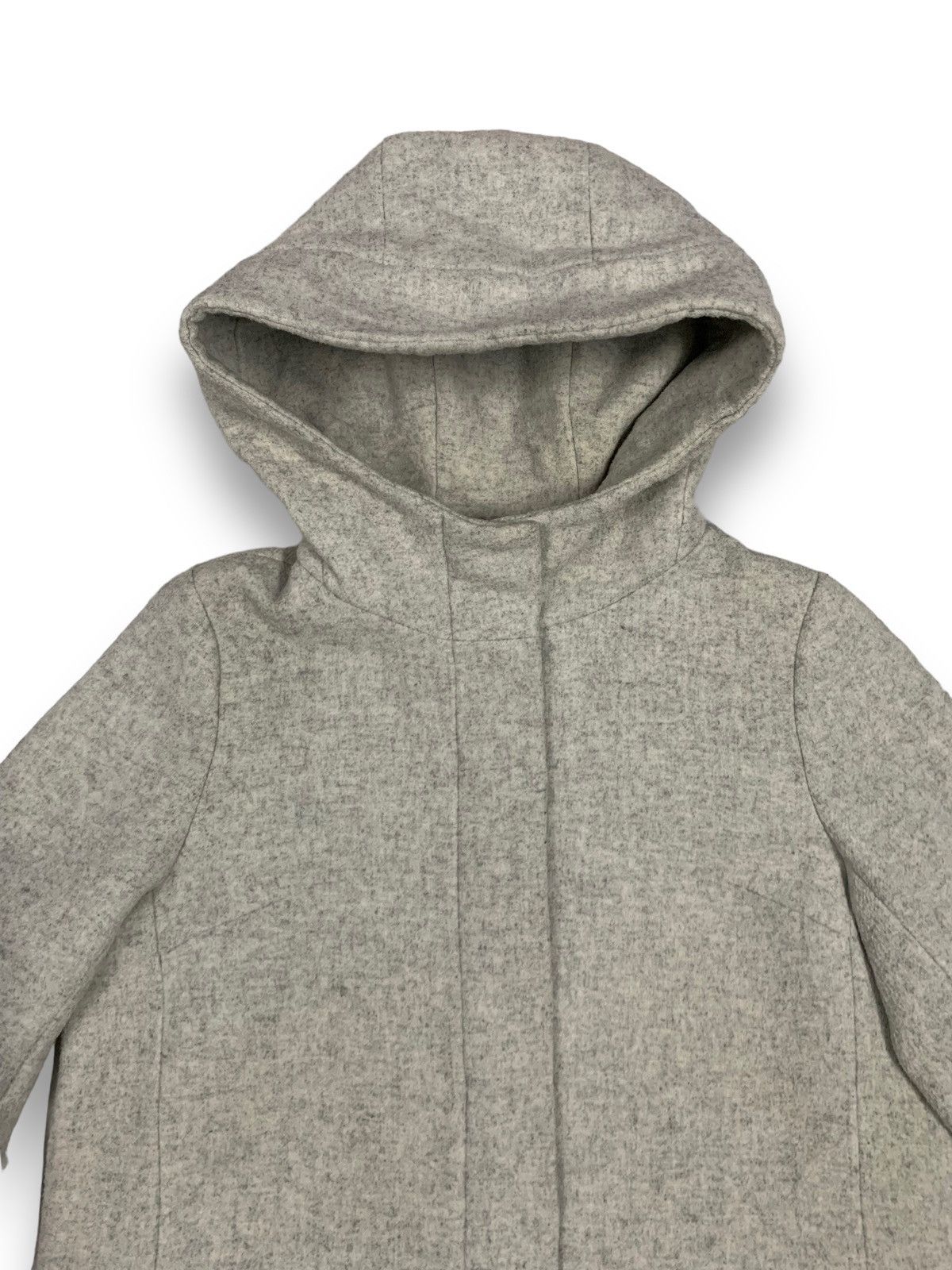 Japanese Brand Japanese Brand Jeanasis Wool Long Coat Hooded in Grey Size L / US 10 / IT 46 - 4 Thumbnail