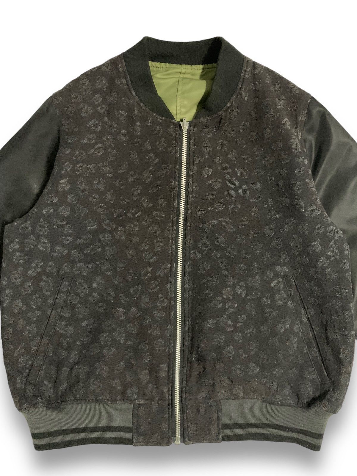 Japanese Brand Japanese Brand Opaque Clip Olive Reversible Bomber Jacket Size M / US 6-8 / IT 42-44 - 14 Thumbnail
