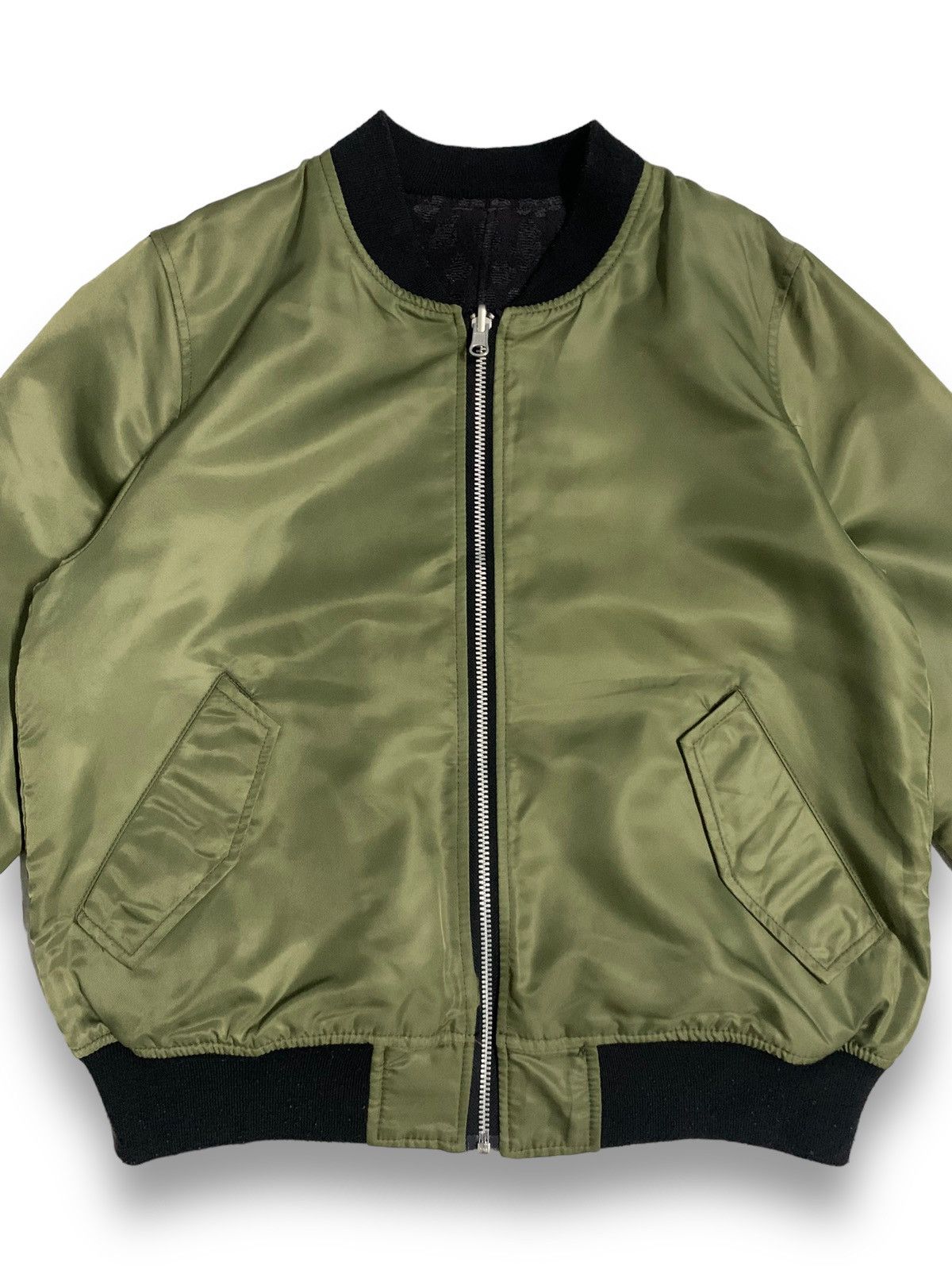 Japanese Brand Japanese Brand Opaque Clip Olive Reversible Bomber Jacket Size M / US 6-8 / IT 42-44 - 5 Thumbnail
