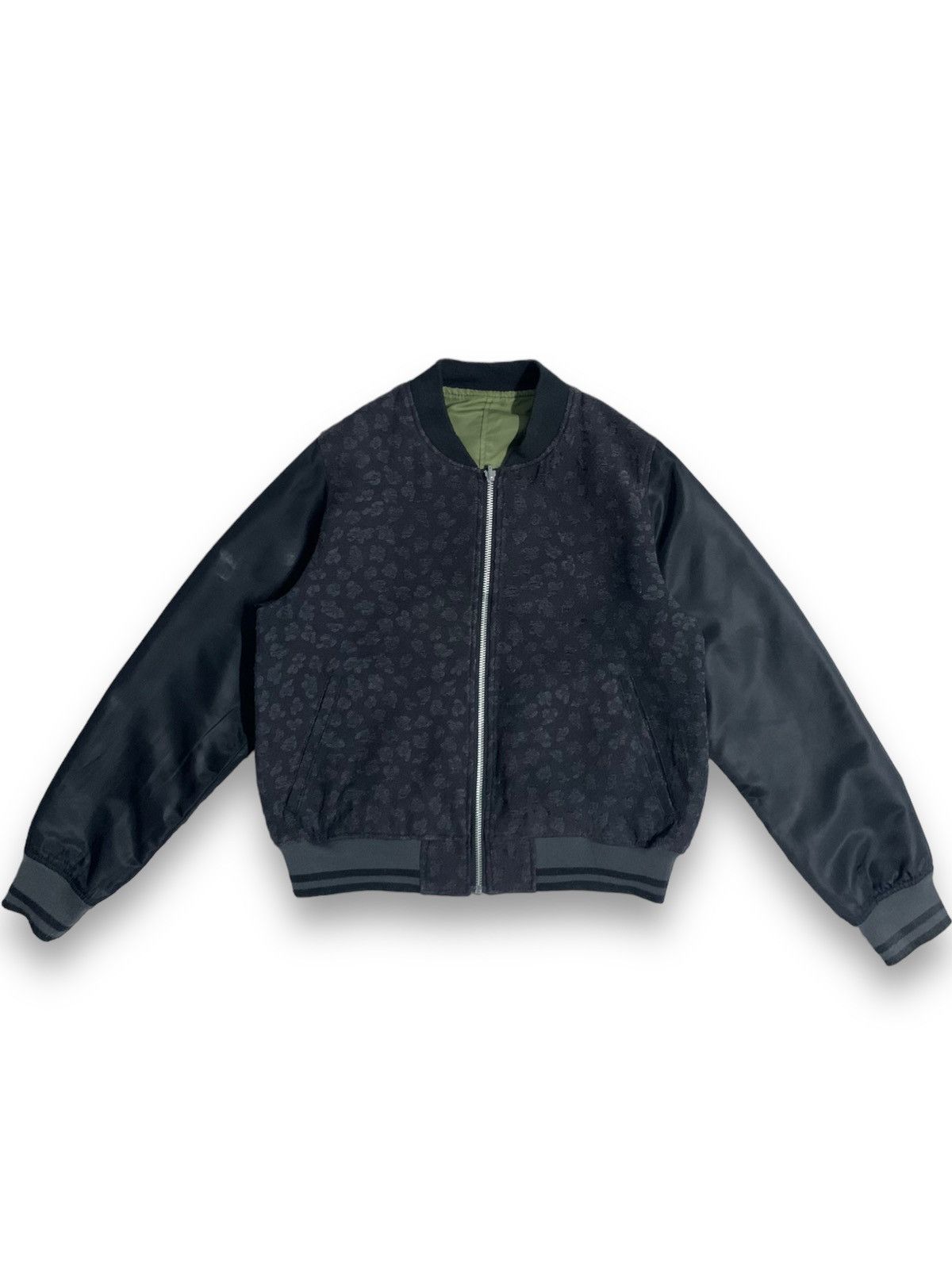 Japanese Brand Japanese Brand Opaque Clip Olive Reversible Bomber Jacket Size M / US 6-8 / IT 42-44 - 3 Thumbnail