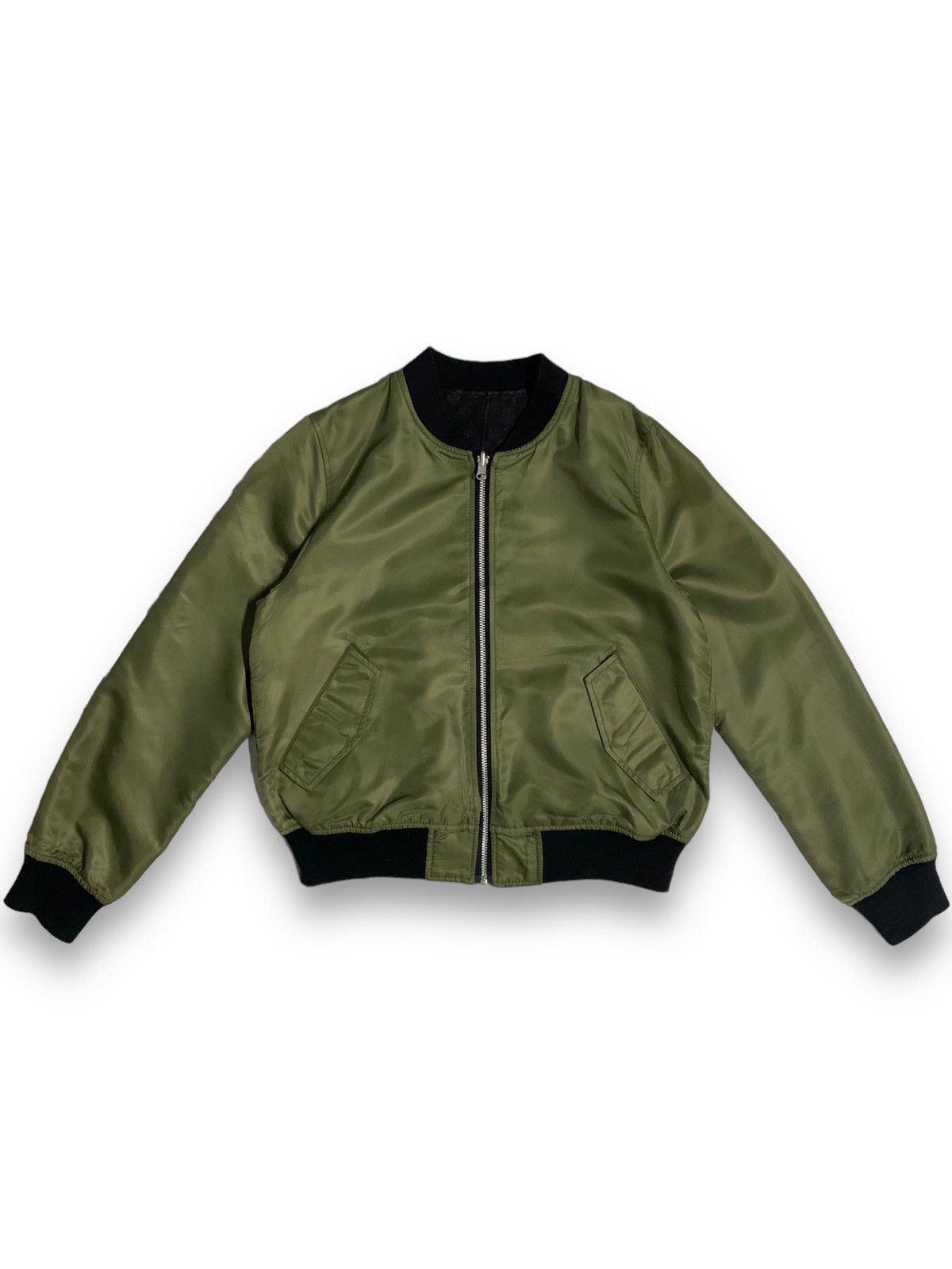 Japanese Brand Japanese Brand Opaque Clip Olive Reversible Bomber Jacket Size M / US 6-8 / IT 42-44 - 1 Thumbnail