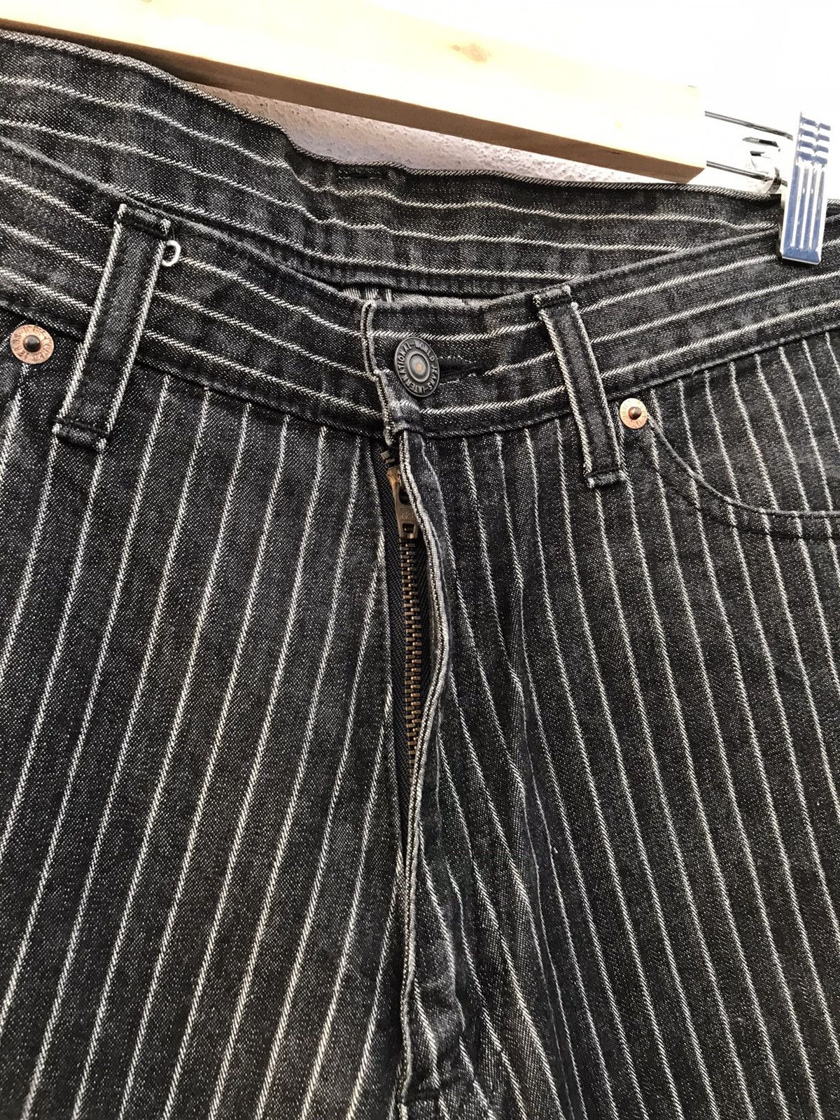Japanese Brand Made In Japan World Jeans Stripe Denim Jeans Size US 31 - 7 Thumbnail