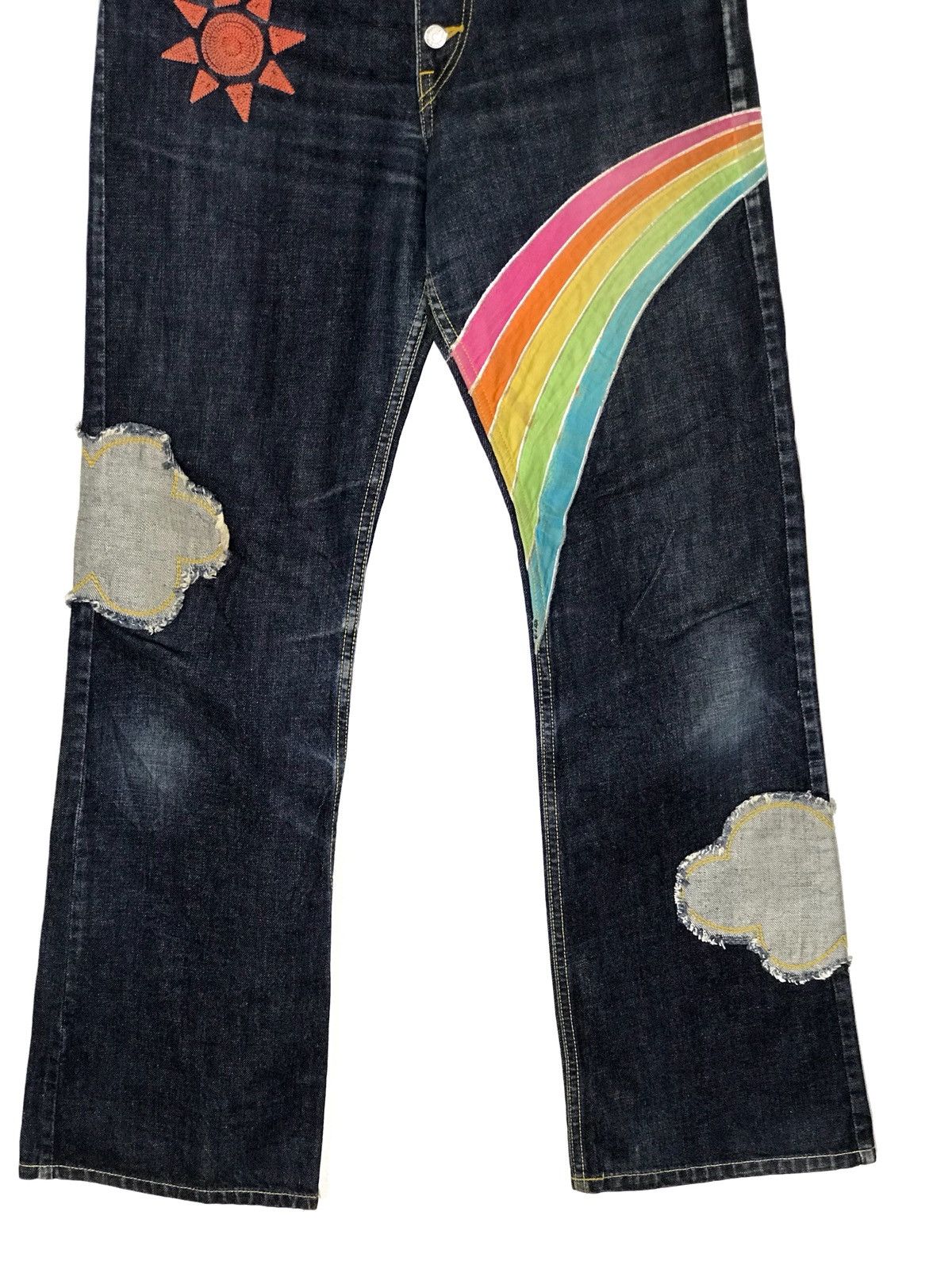 Japanese Brand Love’s Country Wear Patch Work Jeans Made In Japan Size US 30 / EU 46 - 4 Thumbnail