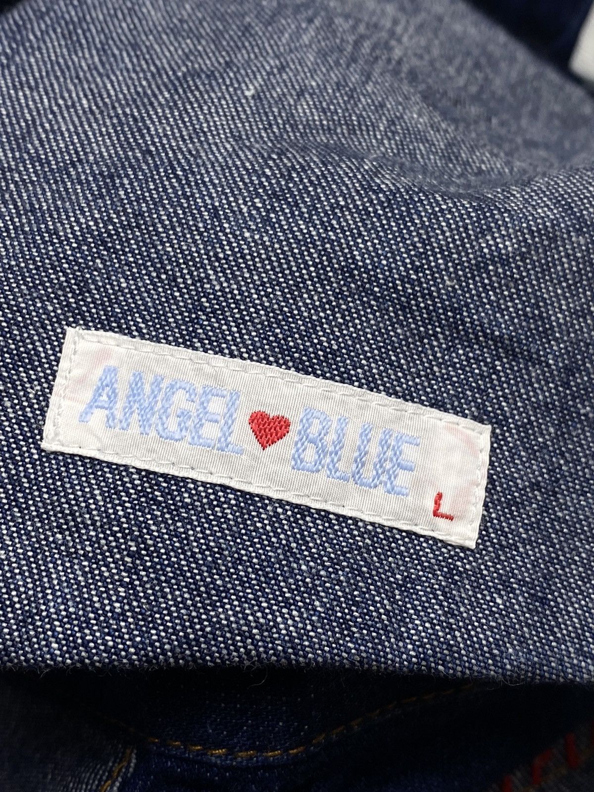 Angel Blue 1990s Angel Blue - Patchwork Knitted Skirt Denim Size 28" / US 6 / IT 42 - 13 Thumbnail