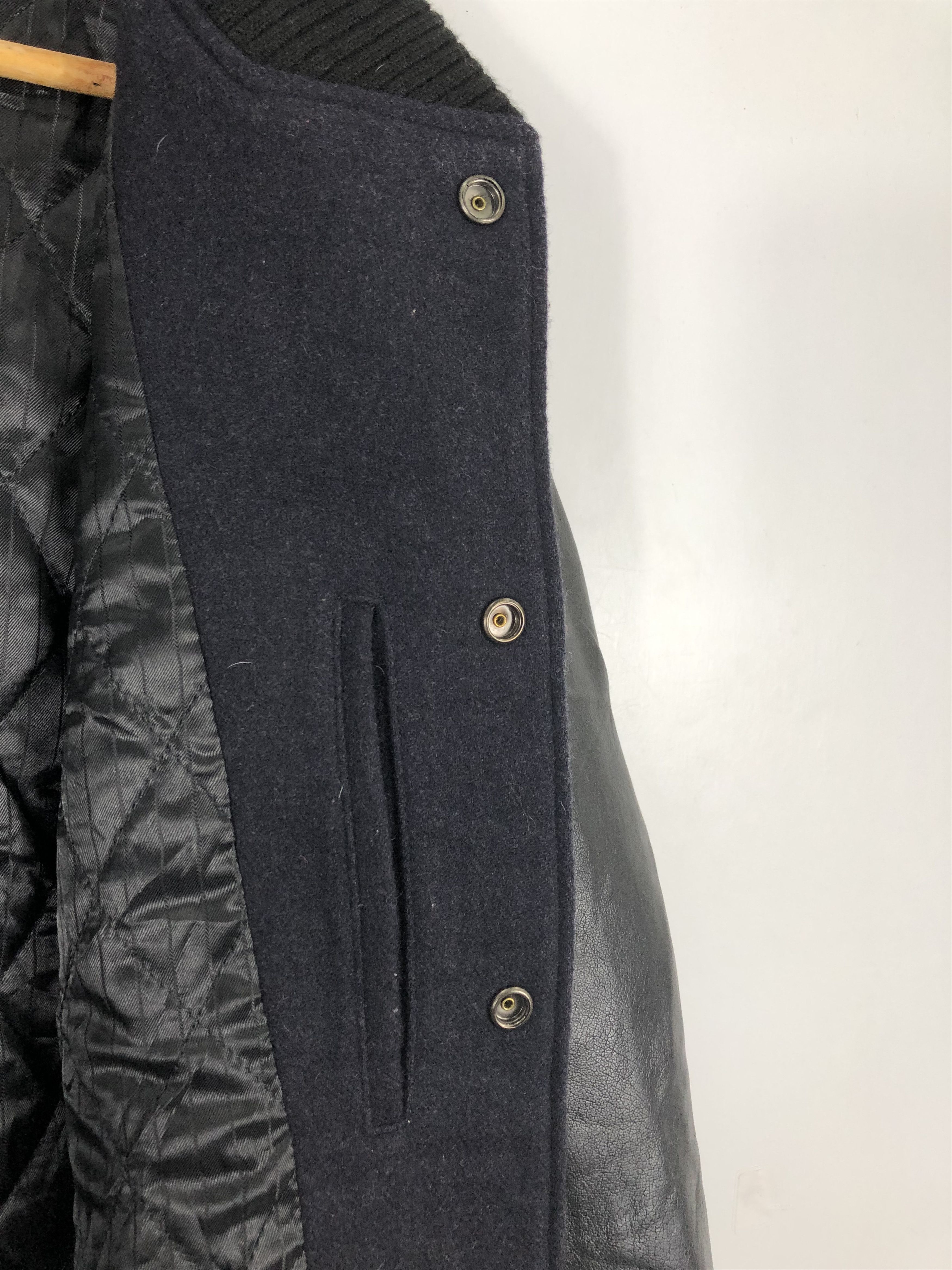 Japanese Brand × Vintage Vintage Japanese Brand Varsity Jacket Leather V0164Sleeve Size US L / EU 52-54 / 3 - 9 Thumbnail