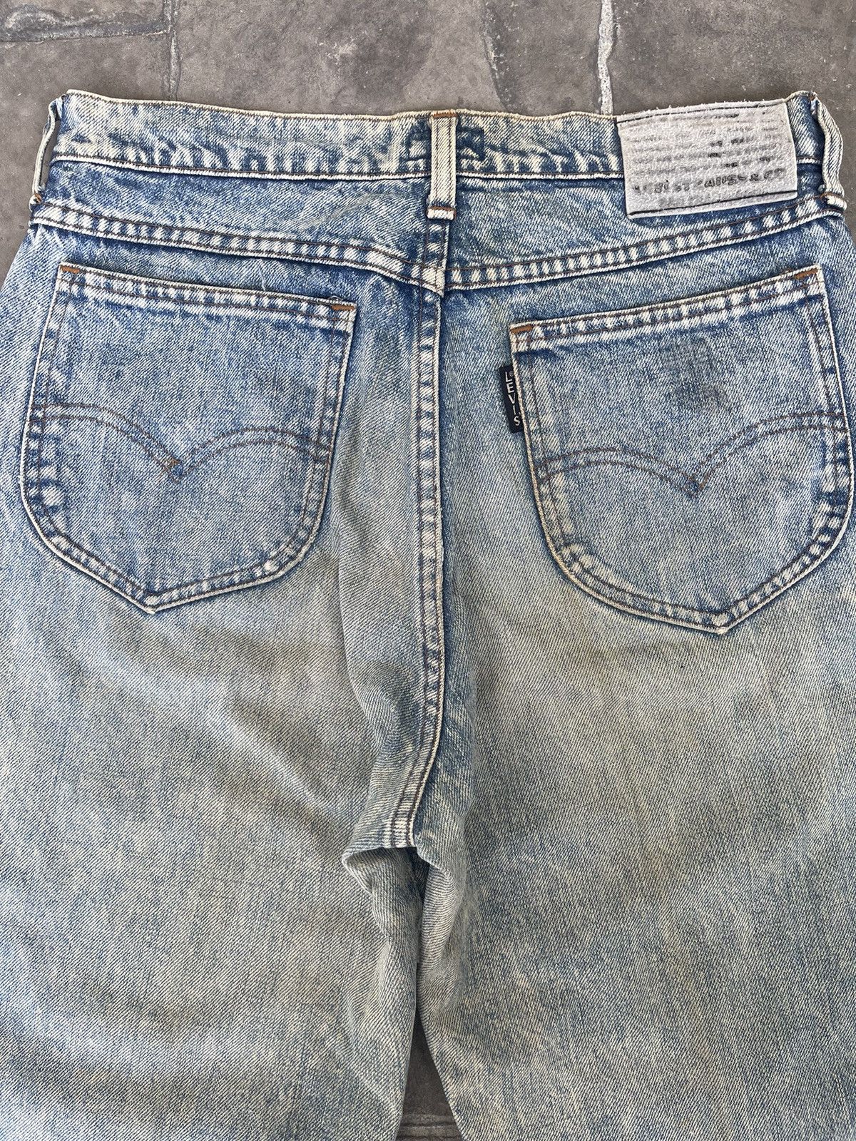 Vintage Distressed Levi's on sale 502 Big E Japan Selvedge Jean Ripped Denim Levi's Pant Size 30