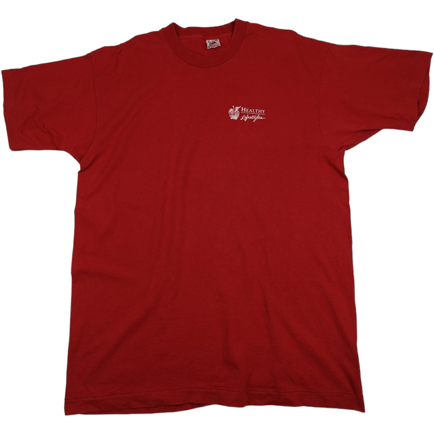 Fruit Of The Loom Vintage 90's FOTL Healthy Lifestyle Single Stitches T-Shirt Size US XL / EU 56 / 4 - 3 Thumbnail