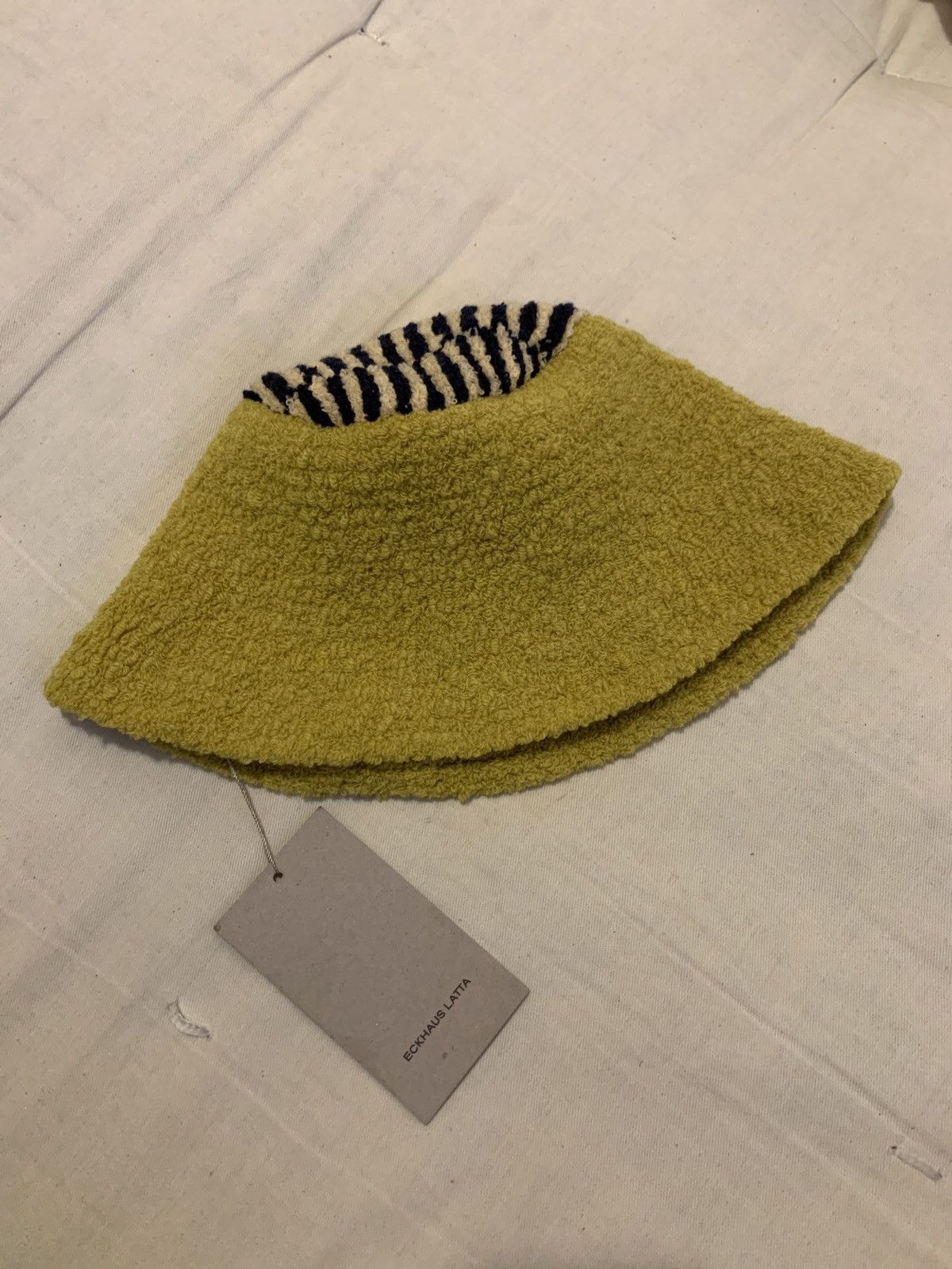 Eckhaus Latta Jerome Knit Hat Tuscan Sun Chartreuse